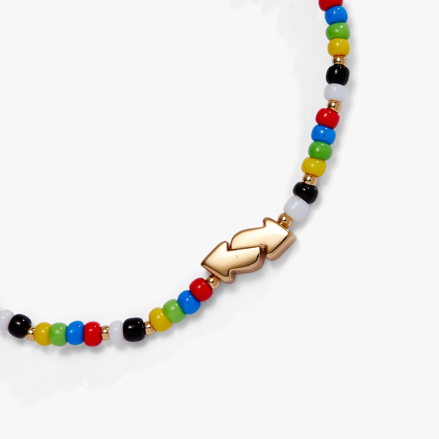 UNO™ Reverse Color Beaded Stretch Bracelet Gold