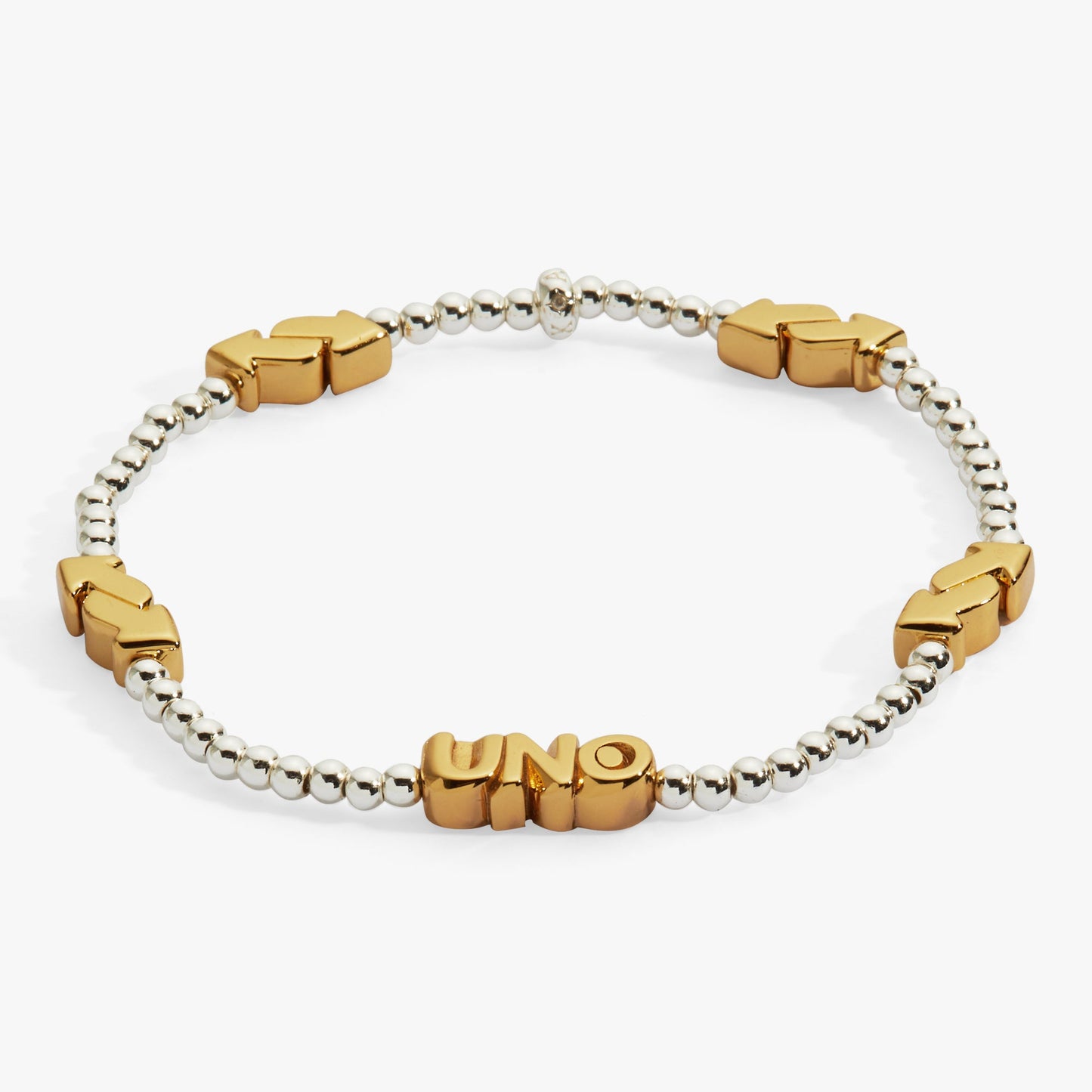 UNO™ Reverse Symbol Stationed Stretch Bracelet Two Tone