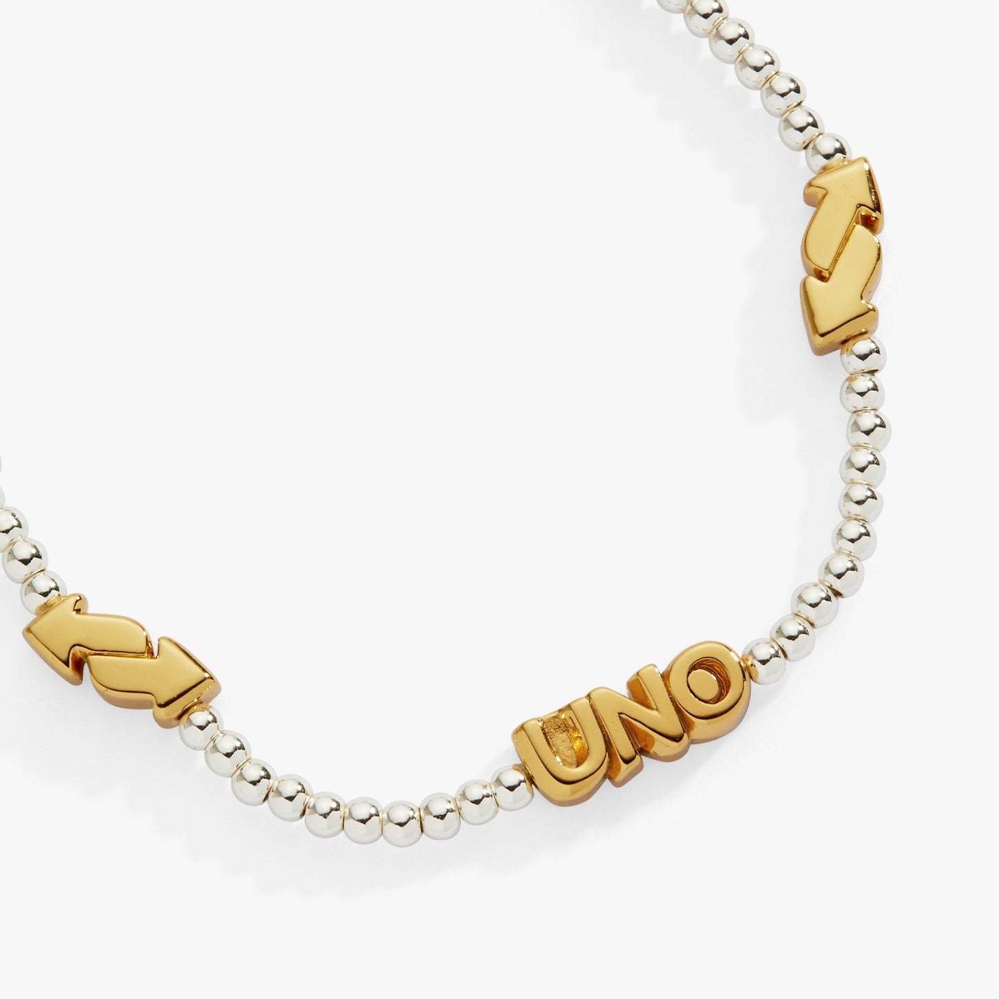 UNO™ Reverse Symbol Stationed Stretch Bracelet Two Tone