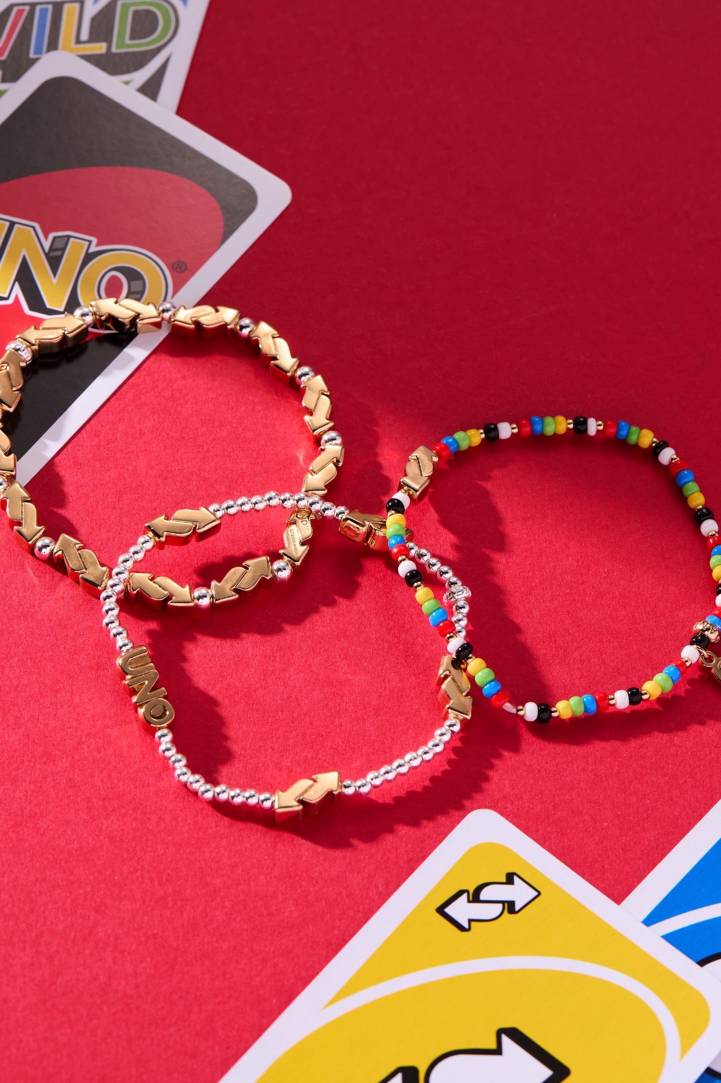 UNO™ Reverse Symbol Stretch Bracelet Two Tone