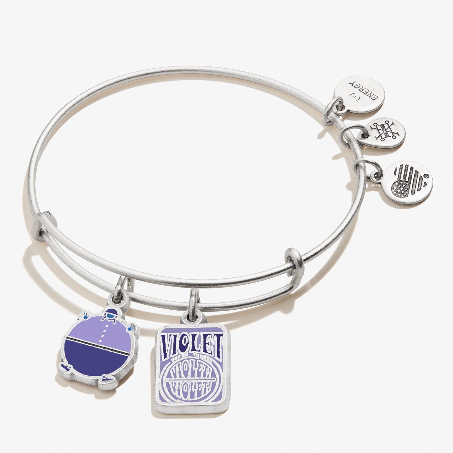Willy Wonka 'Violet' Duo Charm Bangle - Alex and Ani Rafaelian Silver