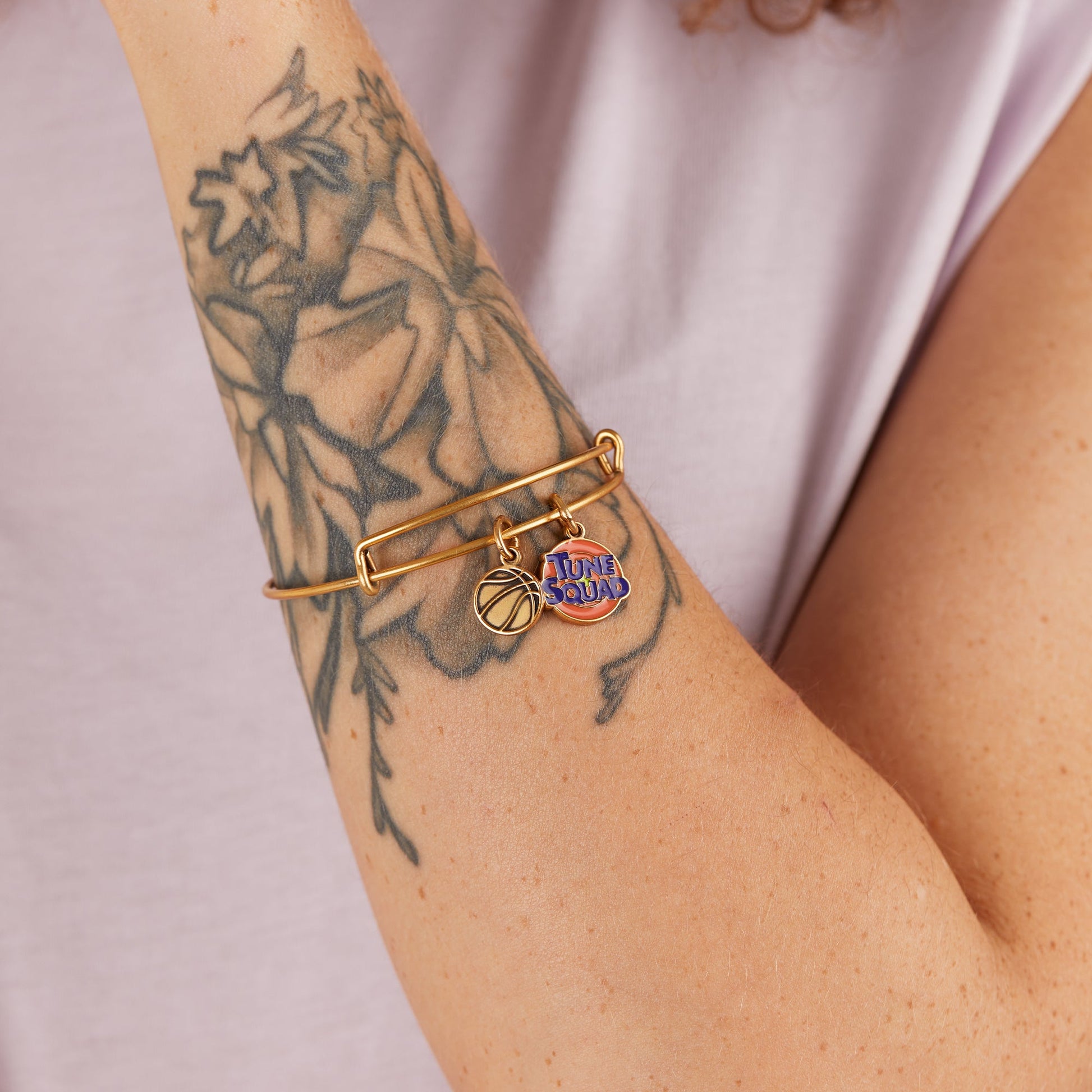 Space Jam 'Tune Squad' Duo Charm Bangle - Alex and Ani Rafaelian Gold