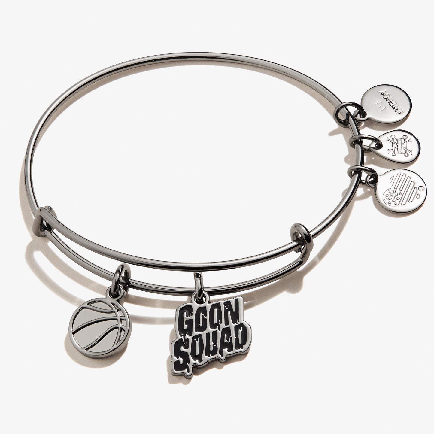 Space Jam 'Goon Squad' Duo Charm Bangle - Alex and Ani Midnight Silver