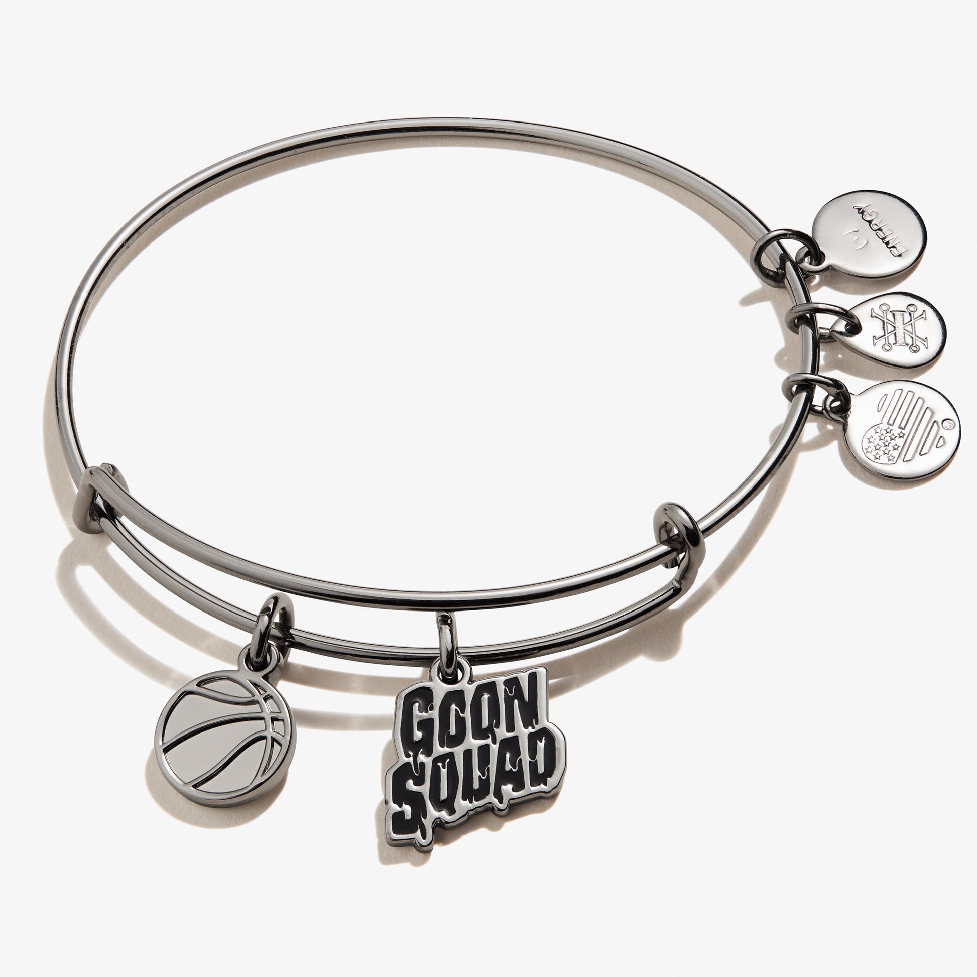 Space Jam 'Goon Squad' Duo Charm Bangle - Alex and Ani Midnight Silver