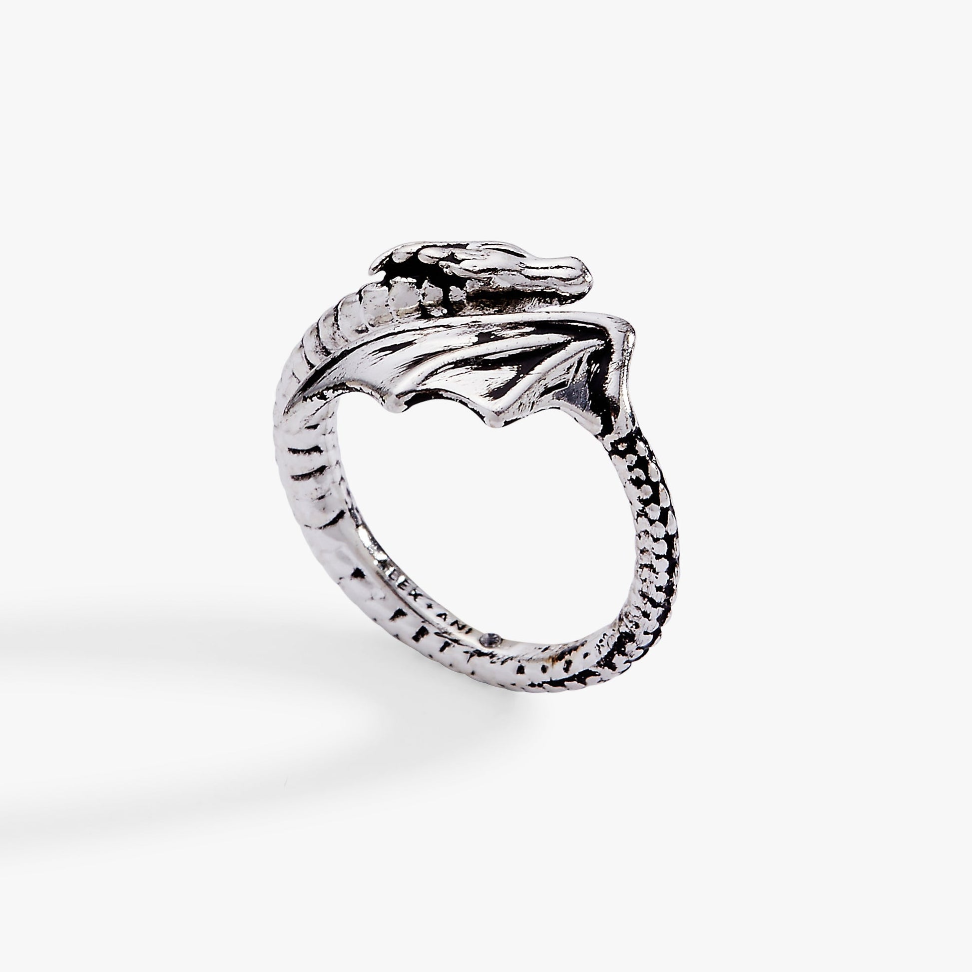 House of the Dragon™ Syrax Bypass Ring Antique Silver