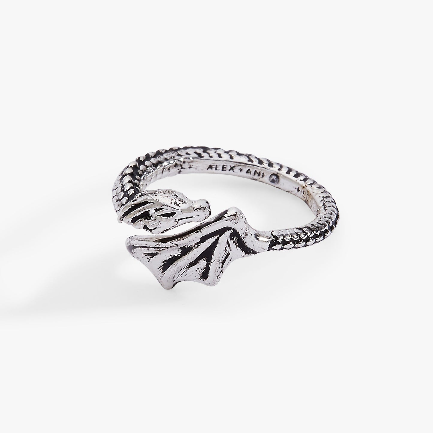 House of the Dragon™ Syrax Bypass Ring Antique Silver