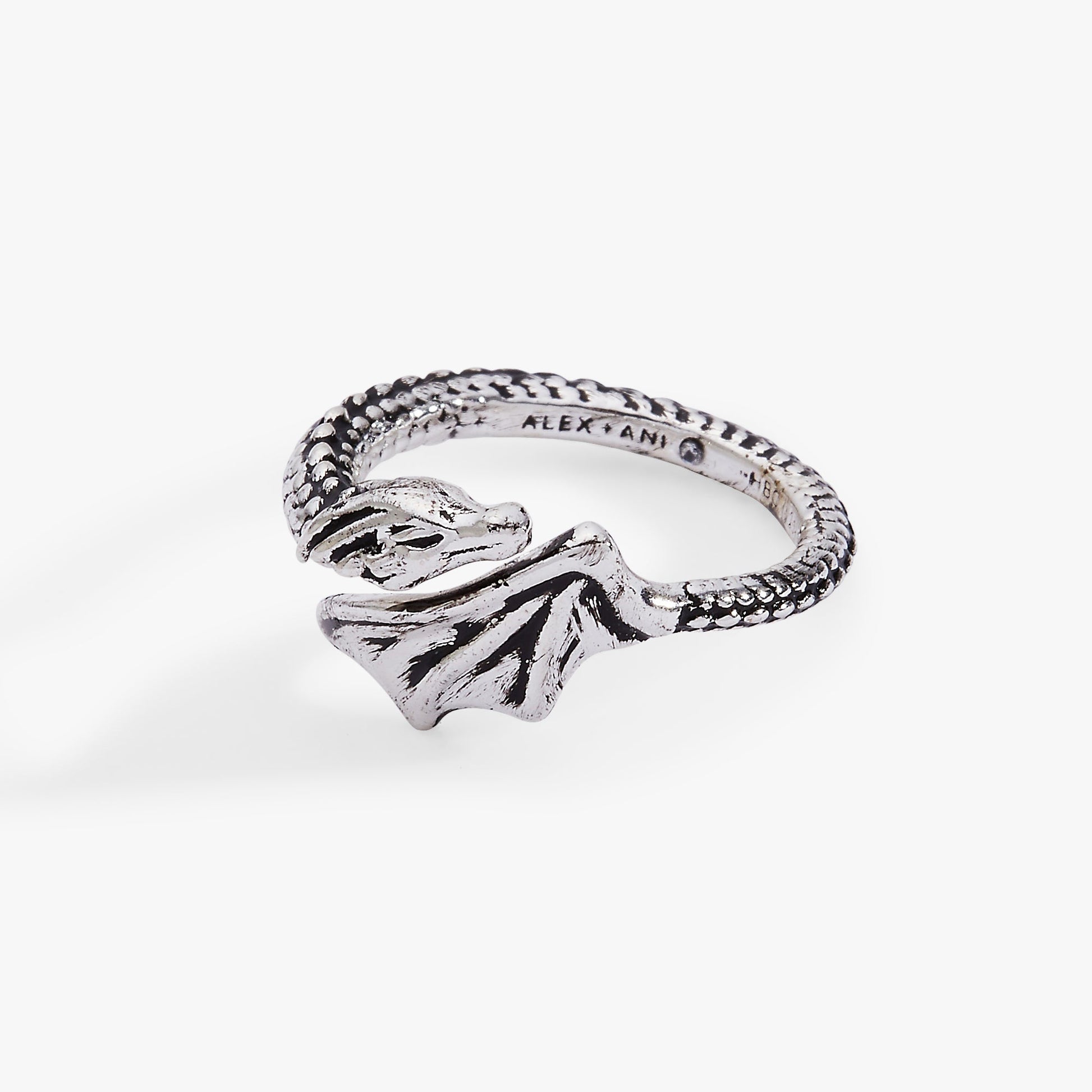 House of the Dragon™ Syrax Bypass Ring Antique Silver