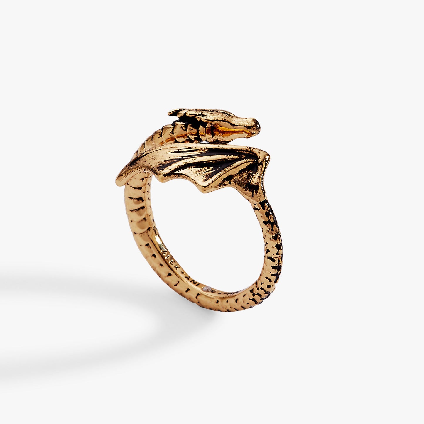 House of the Dragon™ Syrax Bypass Ring Antique Silver