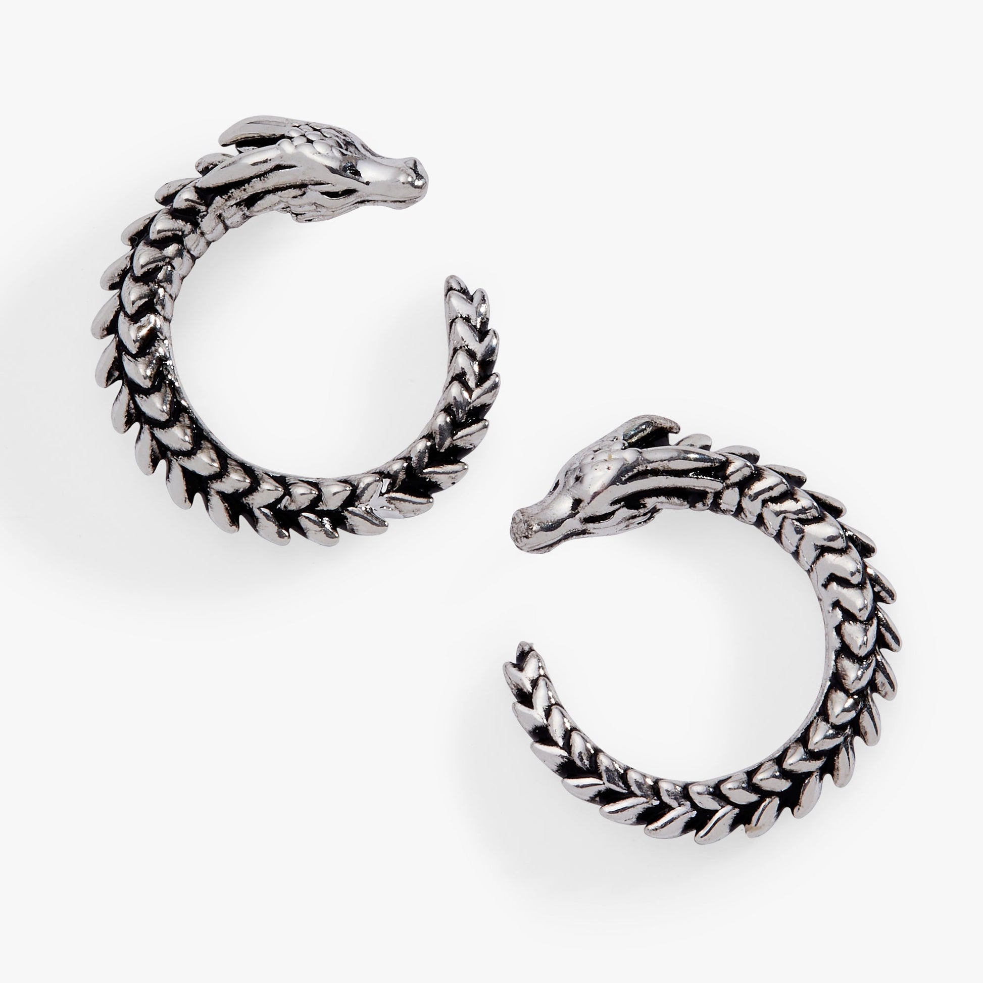 HOUSE OF THE DRAGON™ Syrax Front to Back Hoop Antique Silver