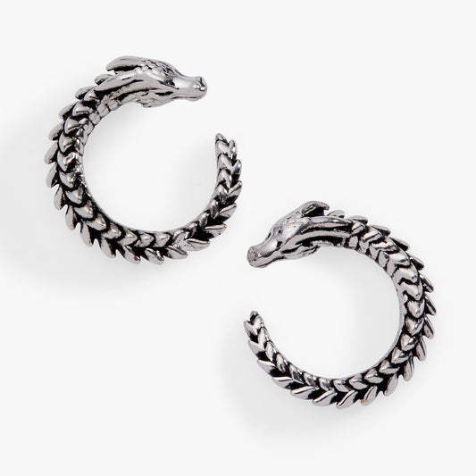 HOUSE OF THE DRAGON™ Syrax Front to Back Hoop Antique Silver