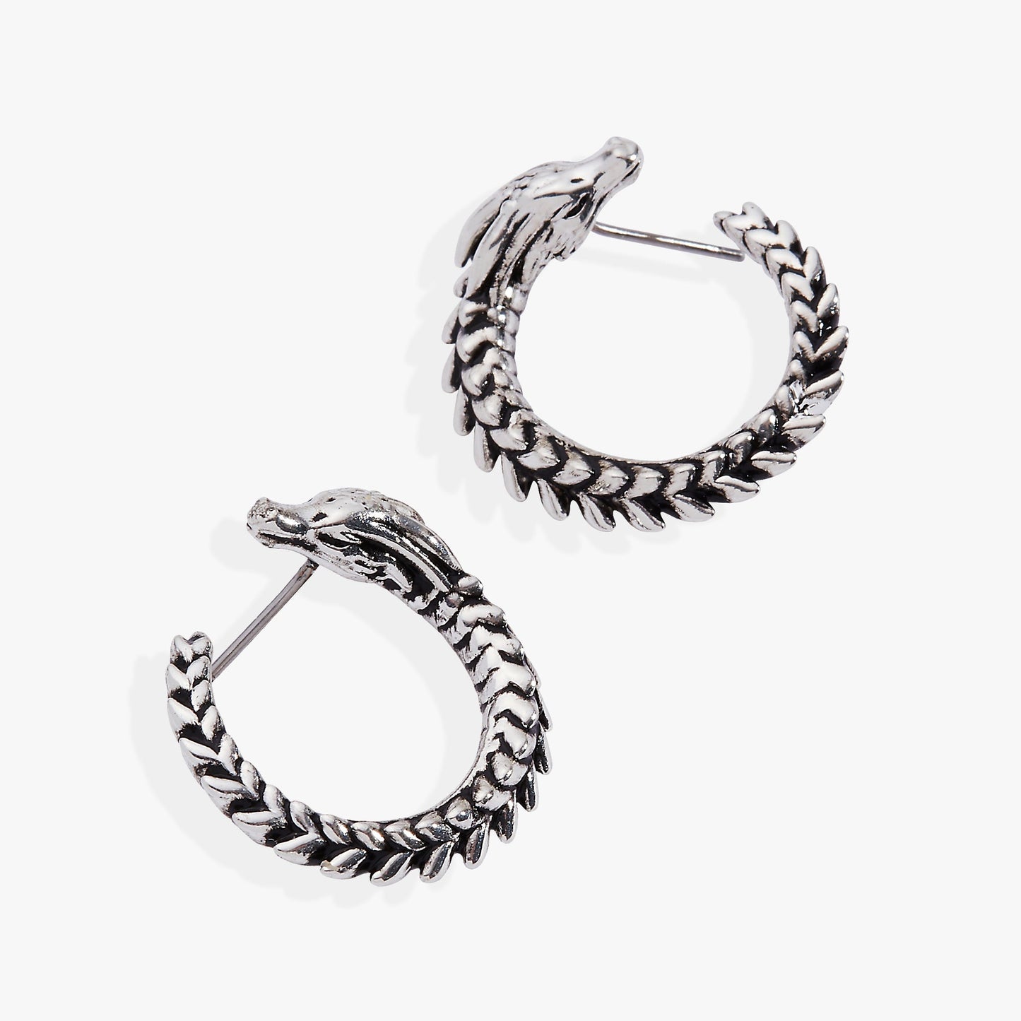 HOUSE OF THE DRAGON™ Syrax Front to Back Hoop Antique Silver