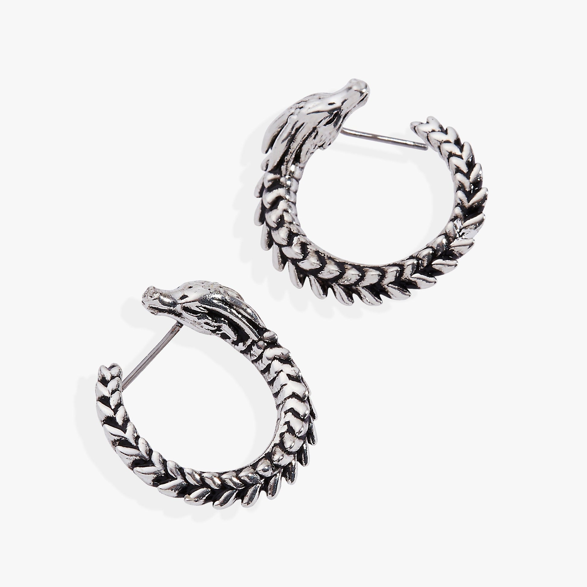 HOUSE OF THE DRAGON™ Syrax Front to Back Hoop Antique Silver
