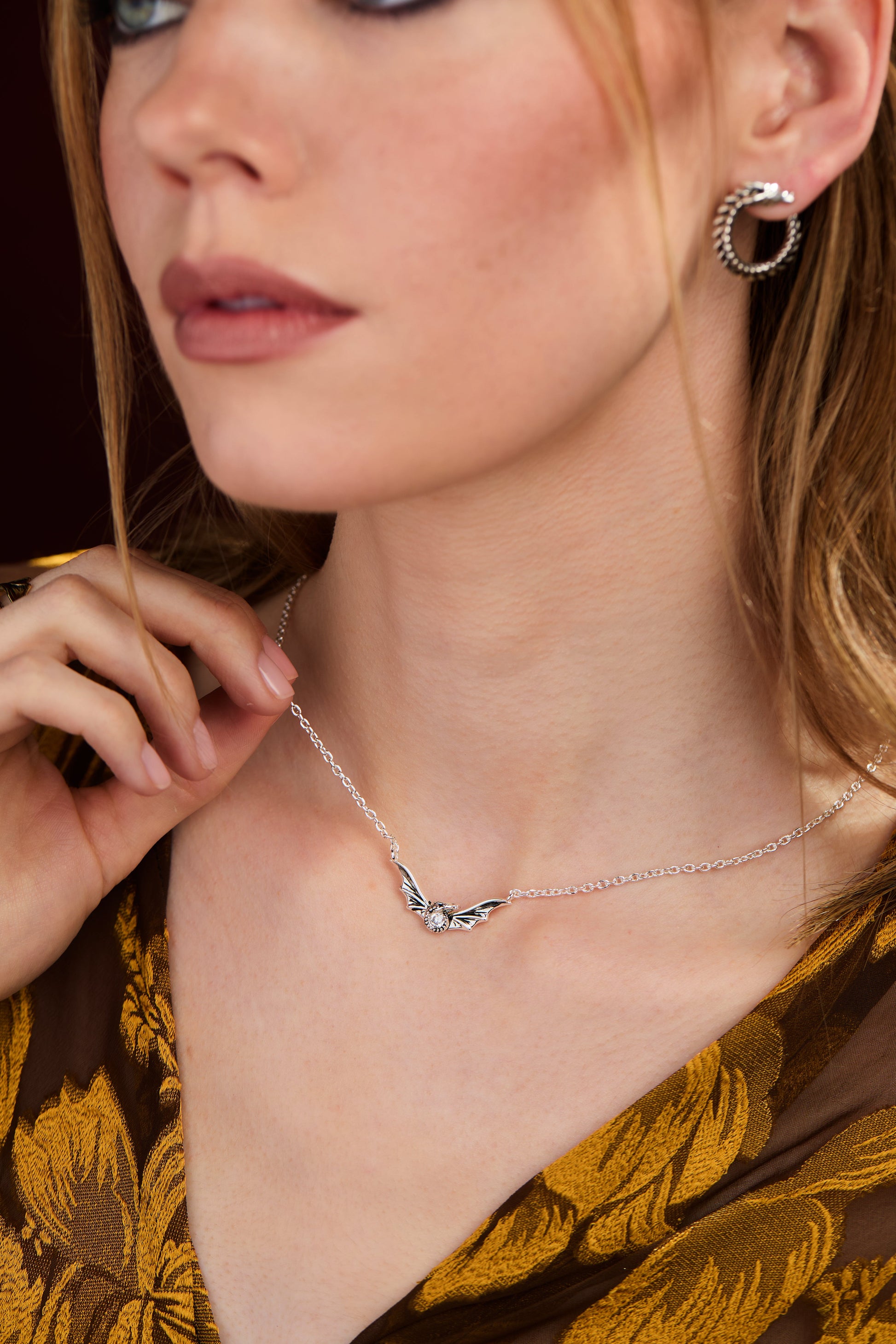 HOUSE OF THE DRAGON™ Syrax Necklace Antique Silver