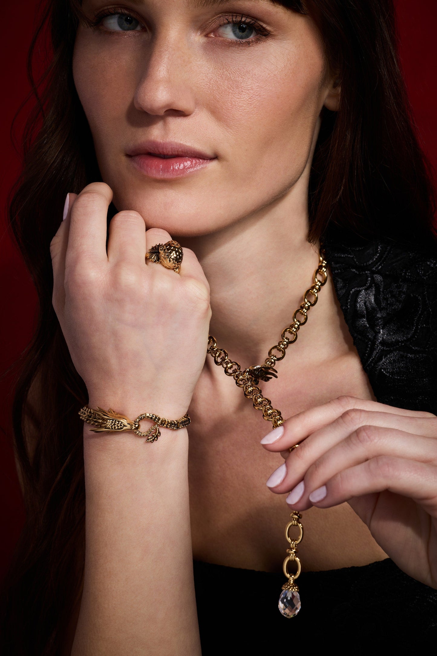 HOUSE OF THE DRAGON™ Syrax Linear Bracelet Gold