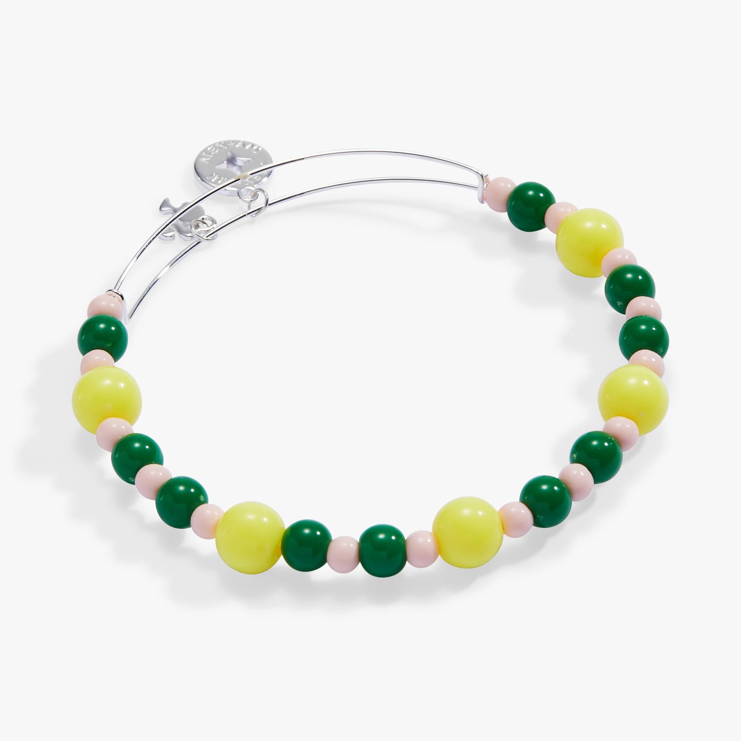 Barbie™ Tennis Beaded Charm Bangle Silver