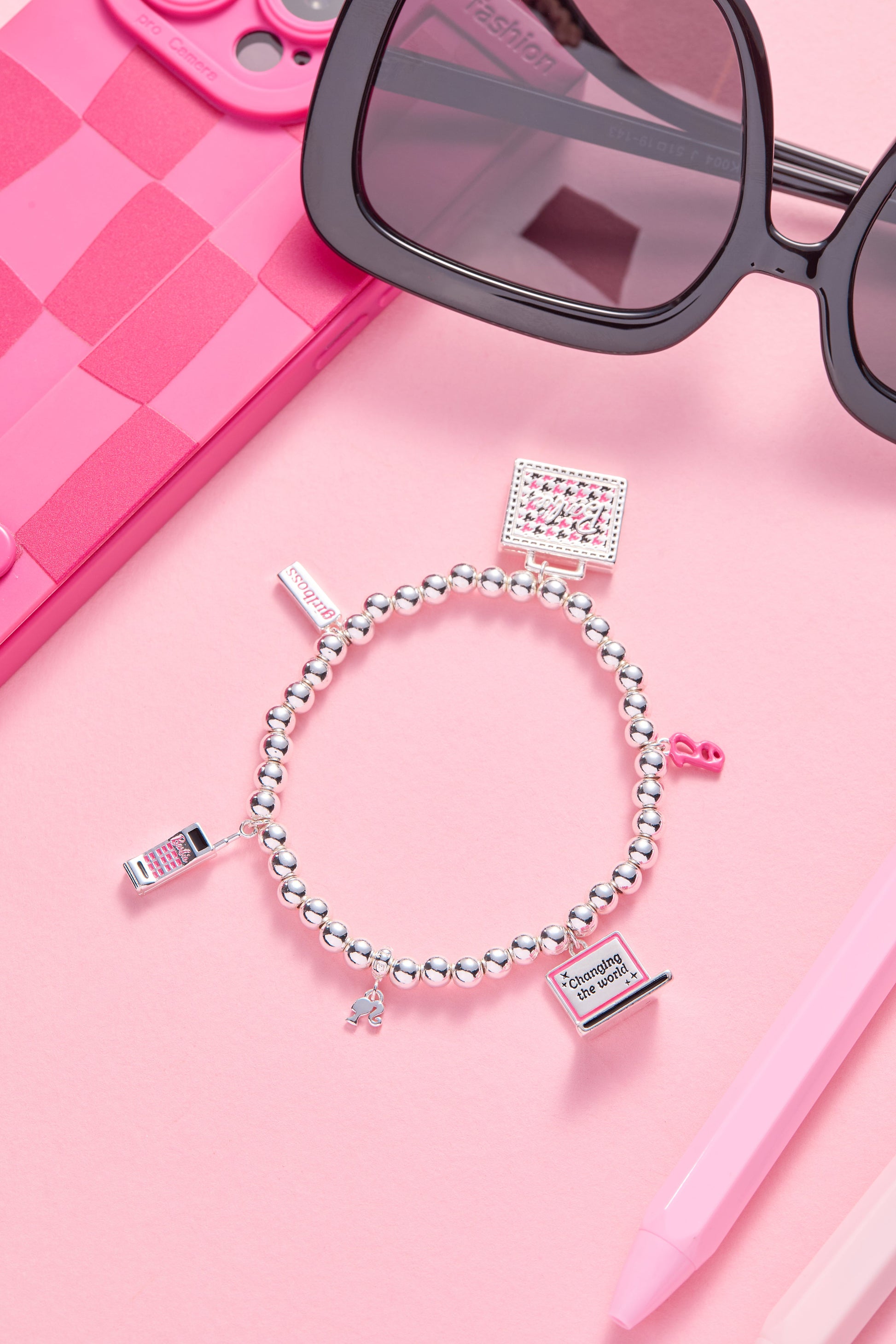 Barbie™ Girlboss Stretch Bracelet Silver
