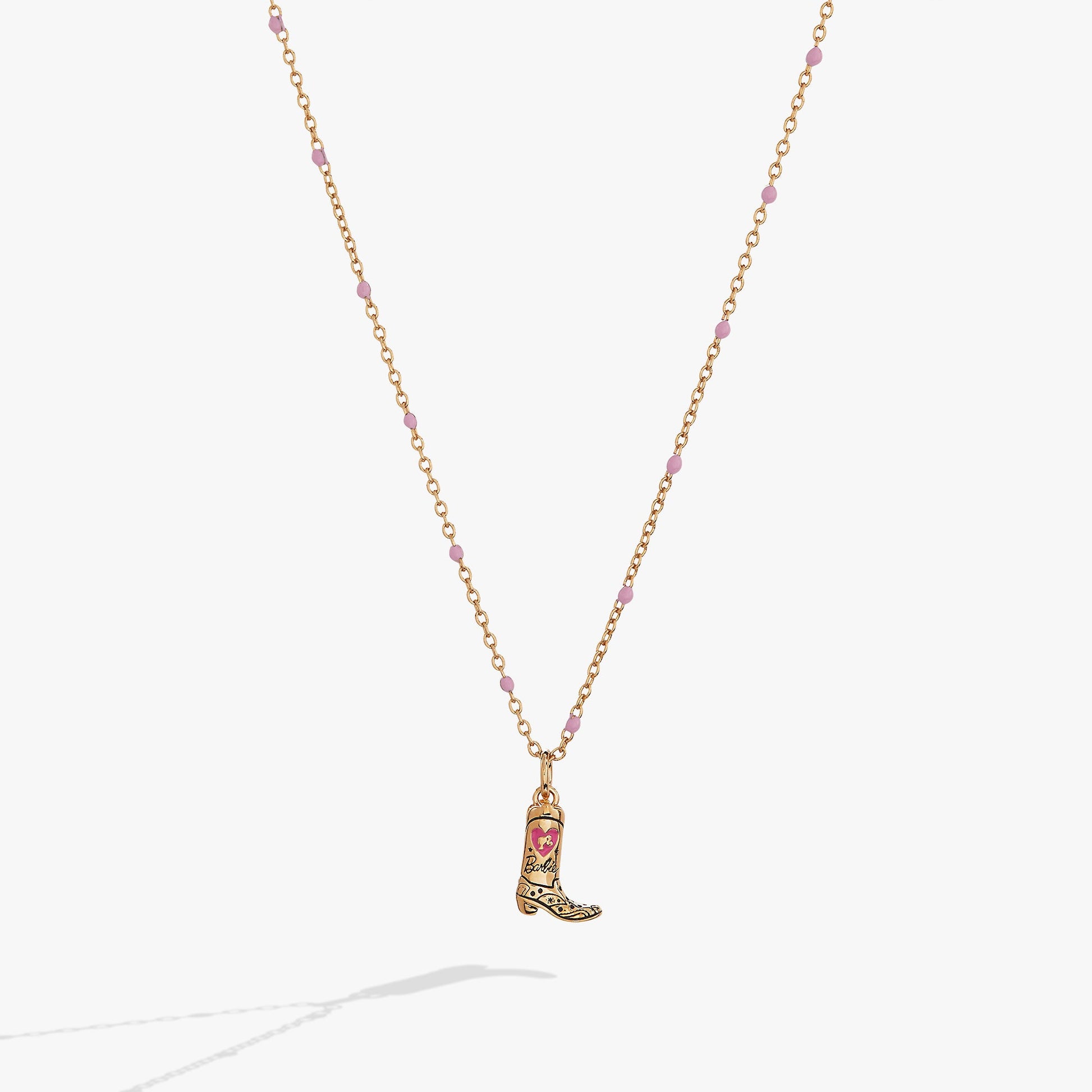 Barbie™ Cowboy Boot Pendant Necklace Gold