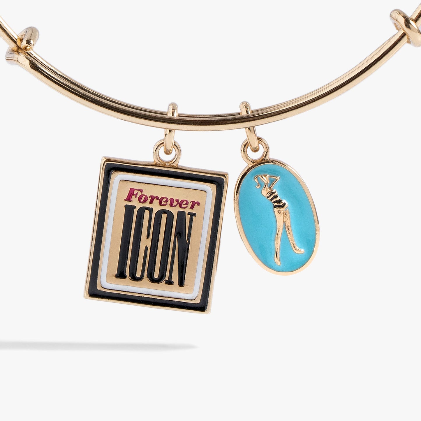Retro Barbie Duo Charm Bangle Gold