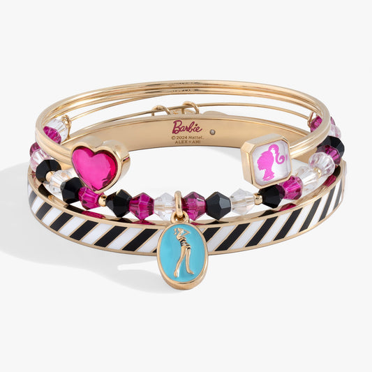 Retro Barbie Bracelet Set of 3 Gold