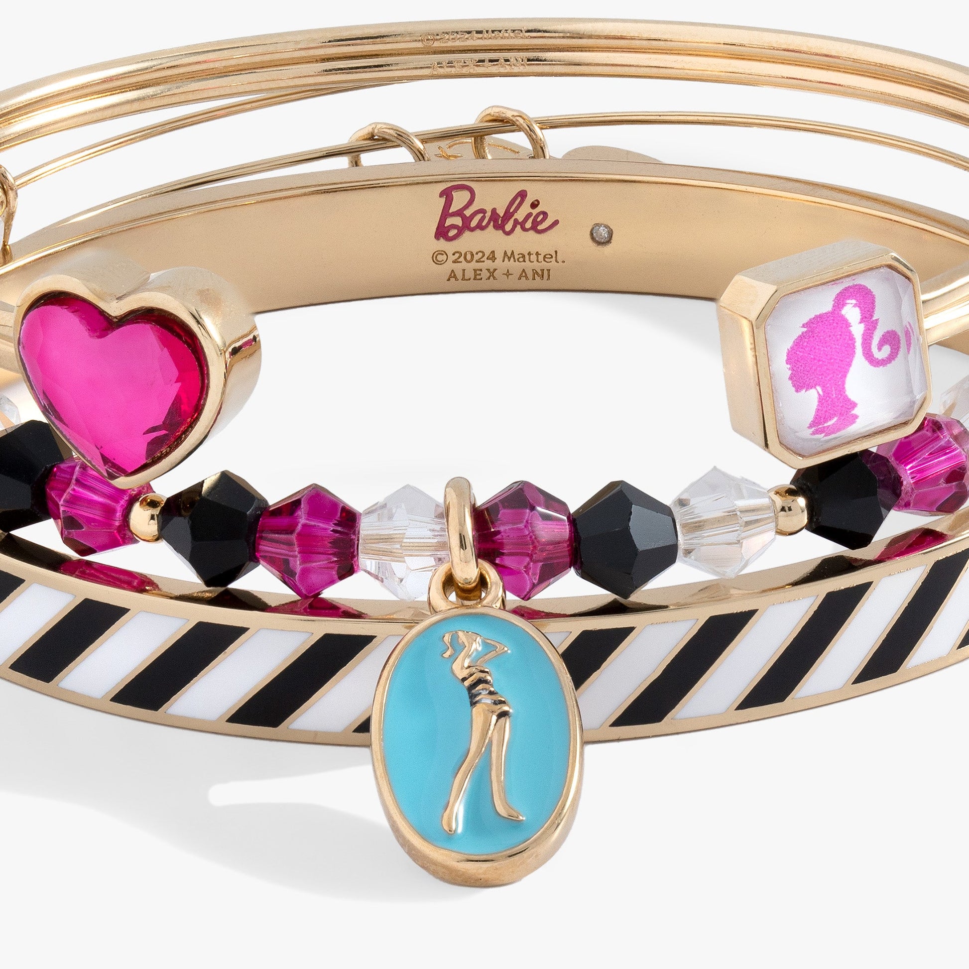 Retro Barbie Bracelet Set of 3 Gold