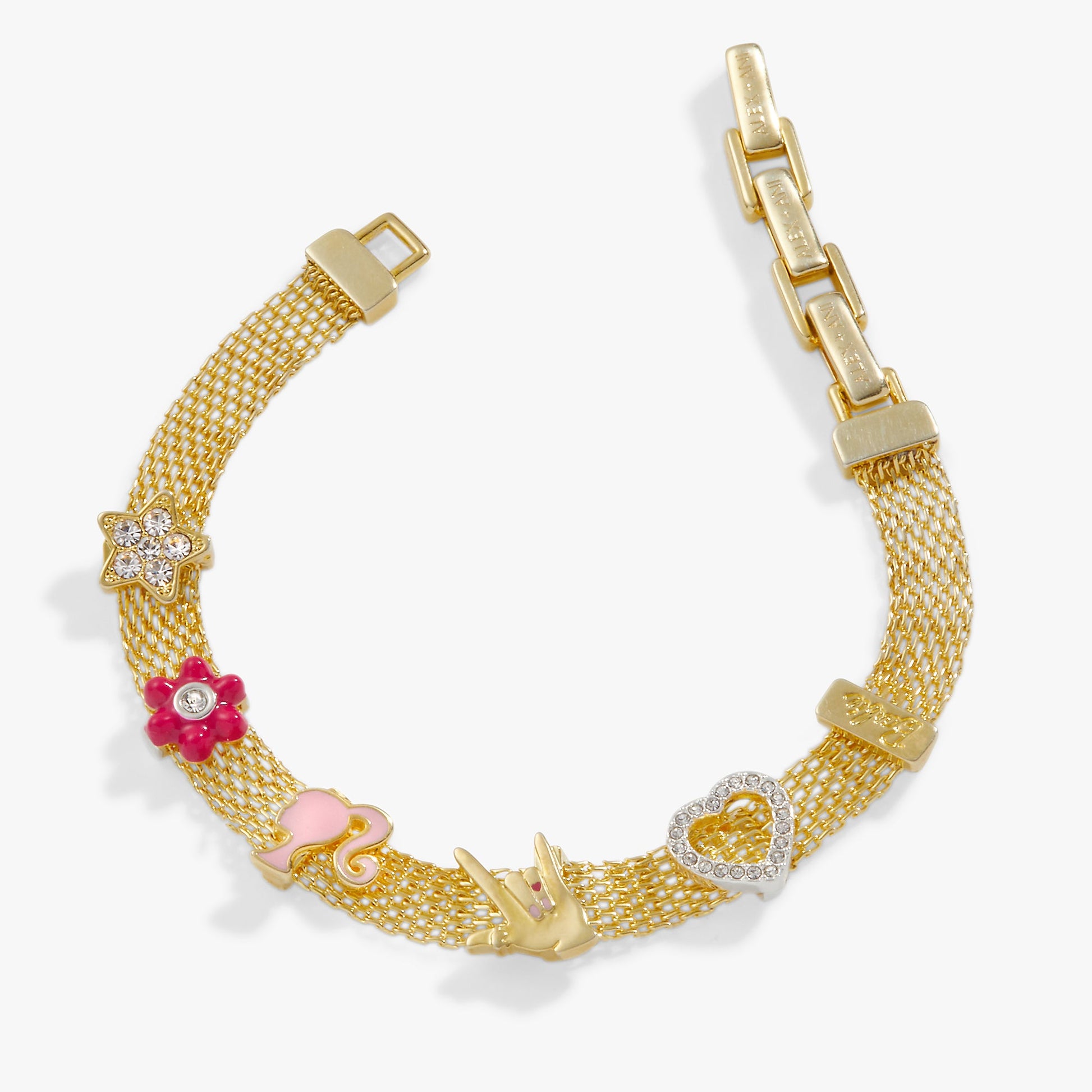Barbie™ Multicharm Mesh Chain Bracelet Gold