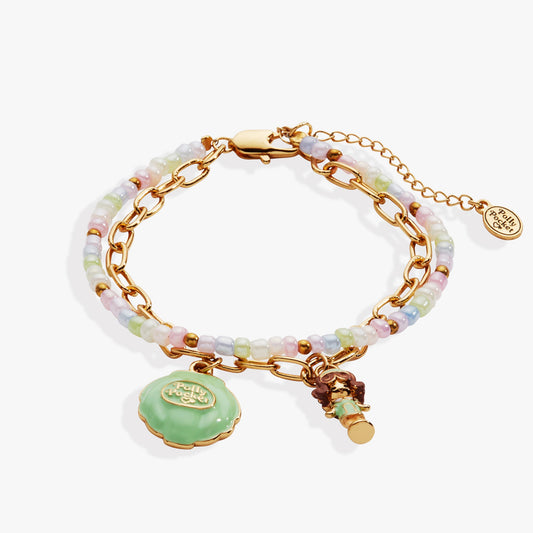 Polly Pocket™ 2 Row Charm Bracelet Gold