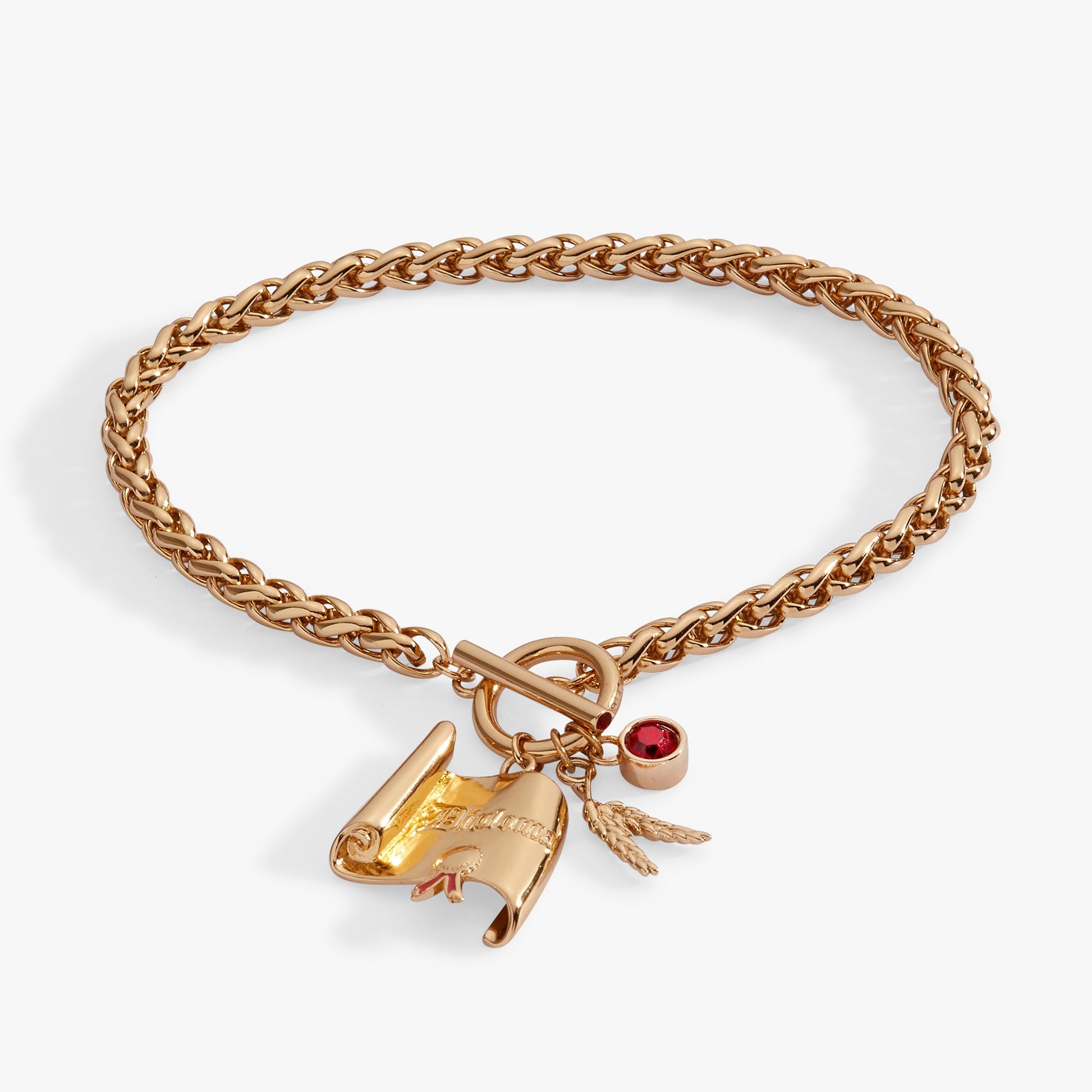 The Wizard of Oz™ Scarecrow Toggle Bracelet Gold