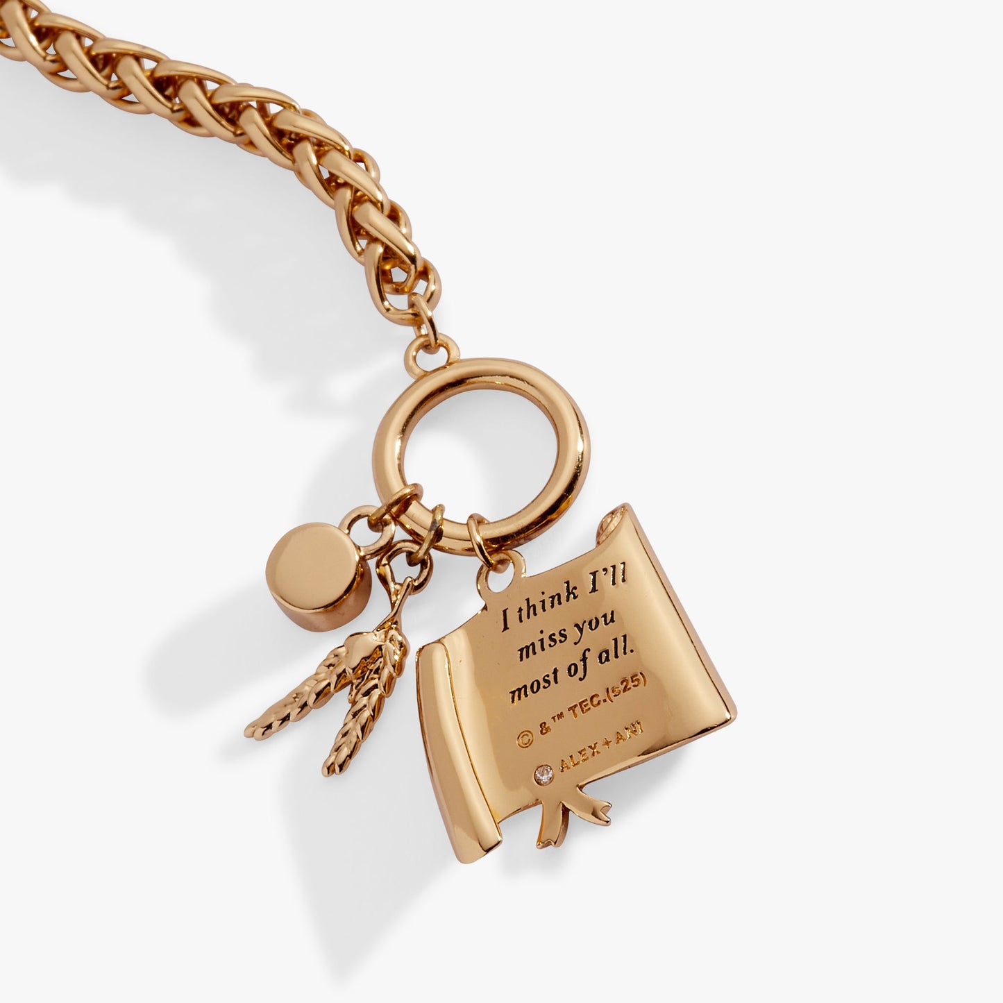 The Wizard of Oz™ Scarecrow Toggle Bracelet Gold