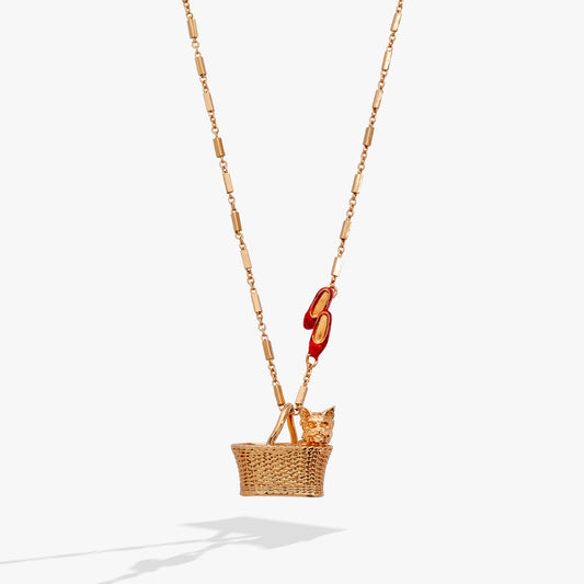 The Wizard of Oz™ Dorothy Toto Basket Pendant Gold