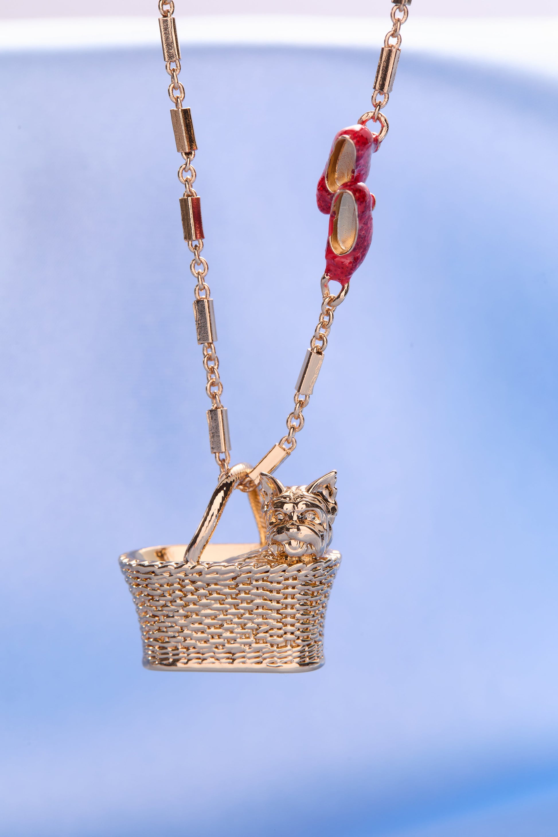 The Wizard of Oz™ Dorothy Toto Basket Pendant Gold