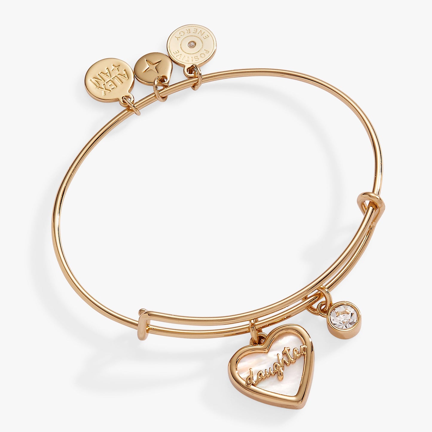 Daughter Mother of Pearl Bangle Gold