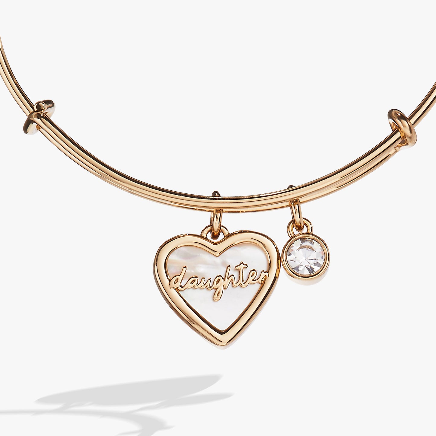 Daughter Mother of Pearl Bangle Gold