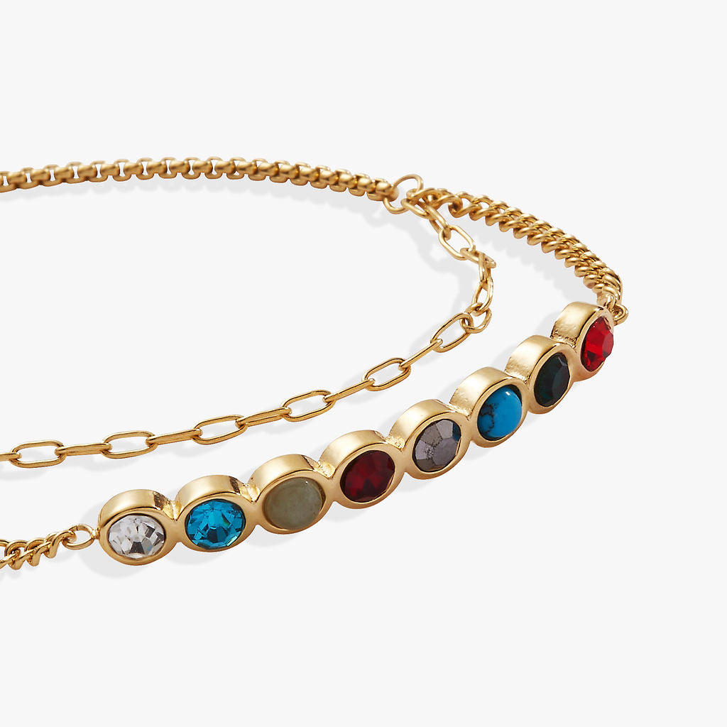 Daughter Acrostic Bolo Stainless Steel Gold
