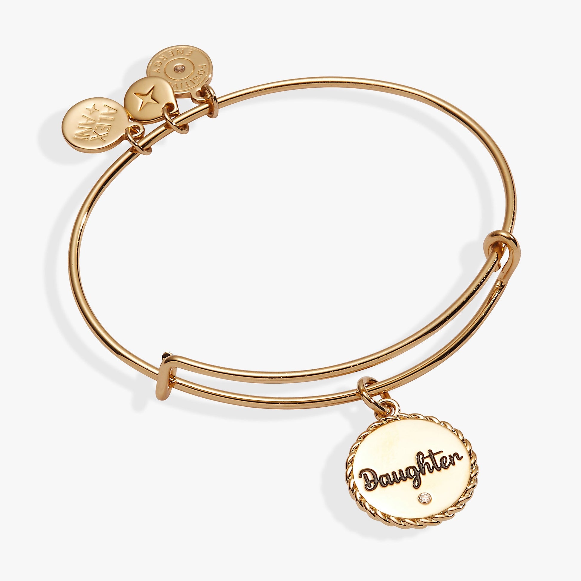 Daughter Charm Bangle Silver