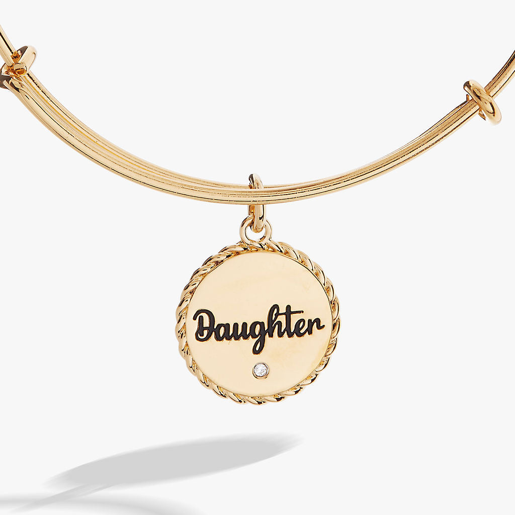Daughter Charm Bangle Silver