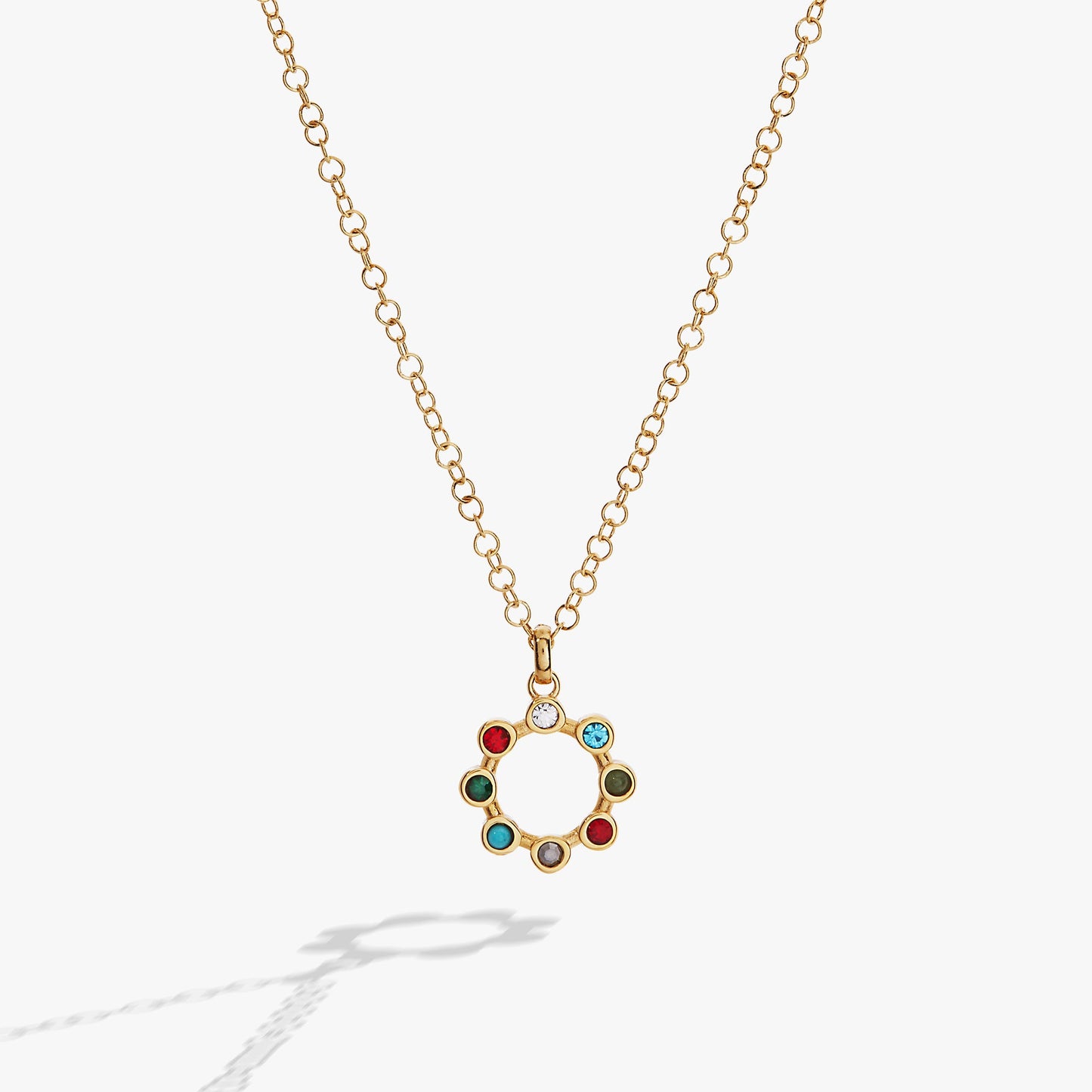 Daughter Crystal Necklace Stainless Steel Gold