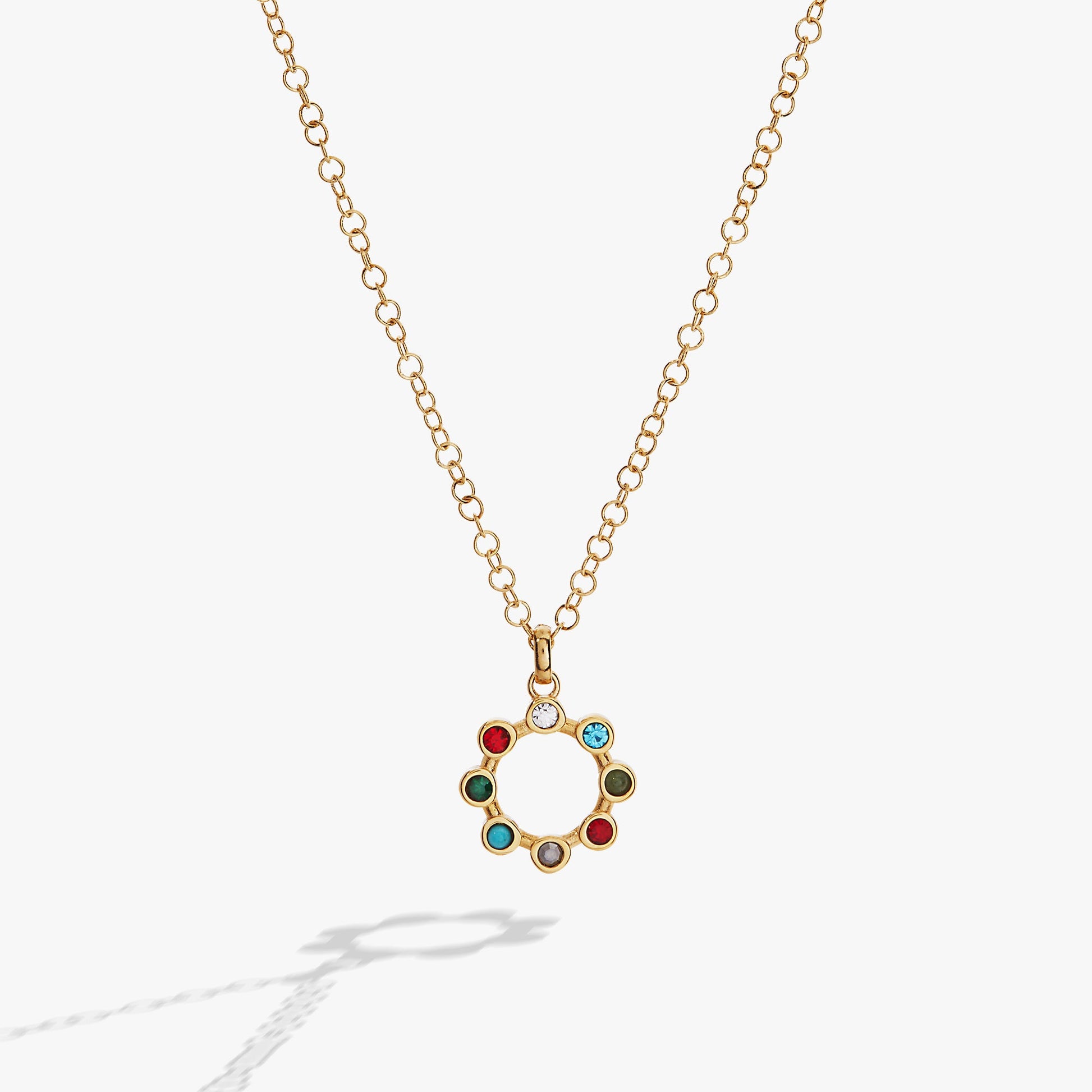 Daughter Crystal Necklace Stainless Steel Gold