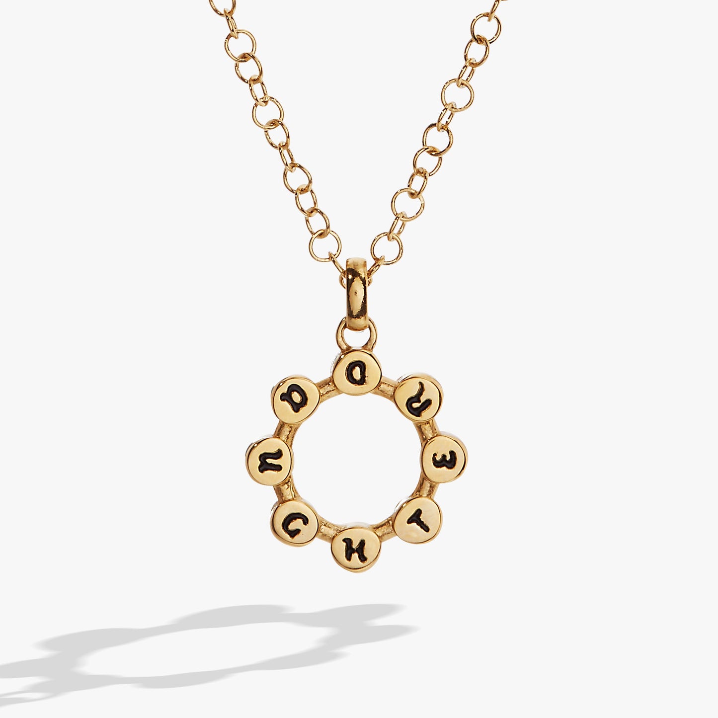 Daughter Crystal Necklace Stainless Steel Gold