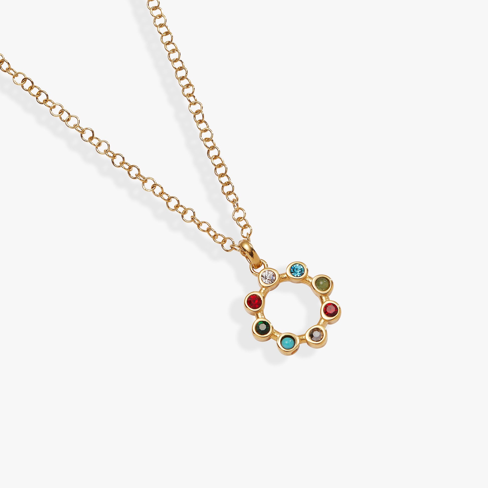 Daughter Crystal Necklace Stainless Steel Gold