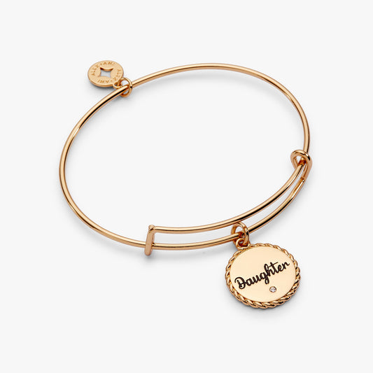 Daughter Charm Bangle Gold