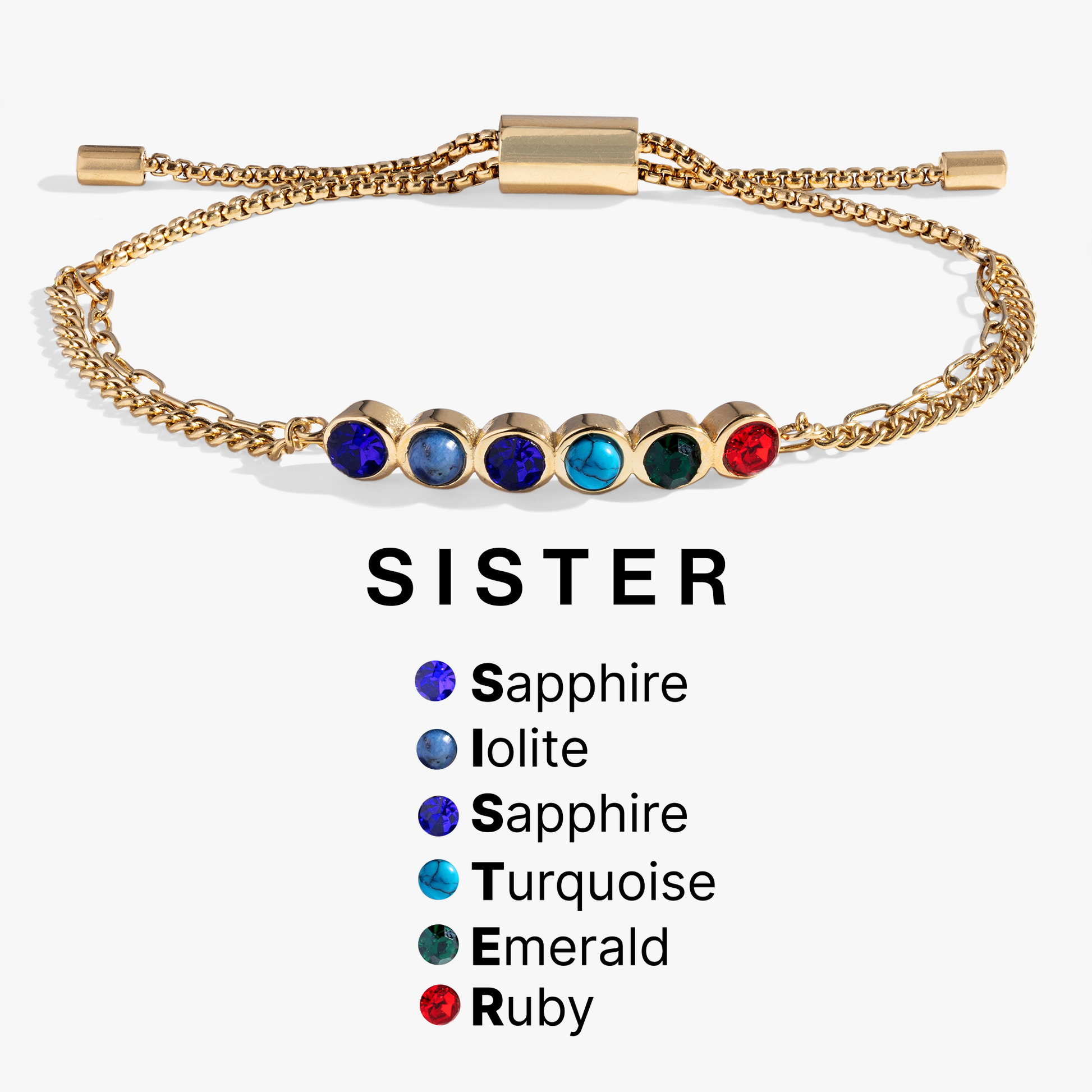 Sister Acrostic Bolo Stainless Steel Silver