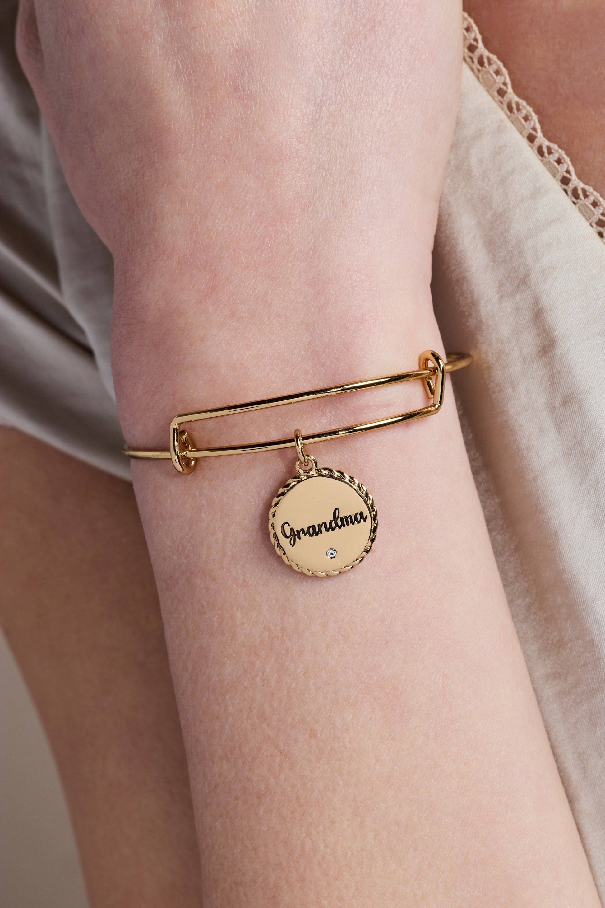 Grandma Charm Bangle Gold