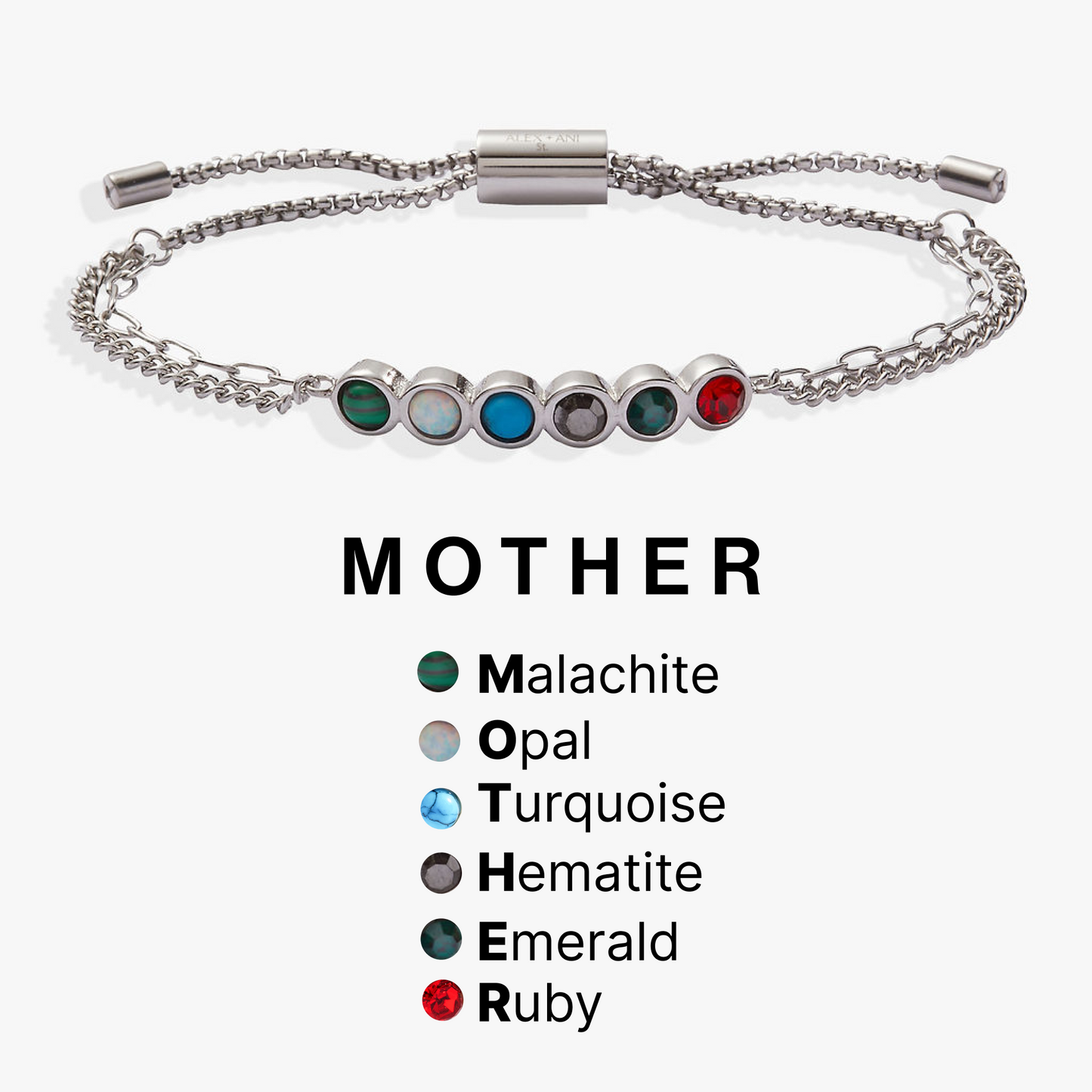 Mother Acrostic Bolo Stainless Steel Gold