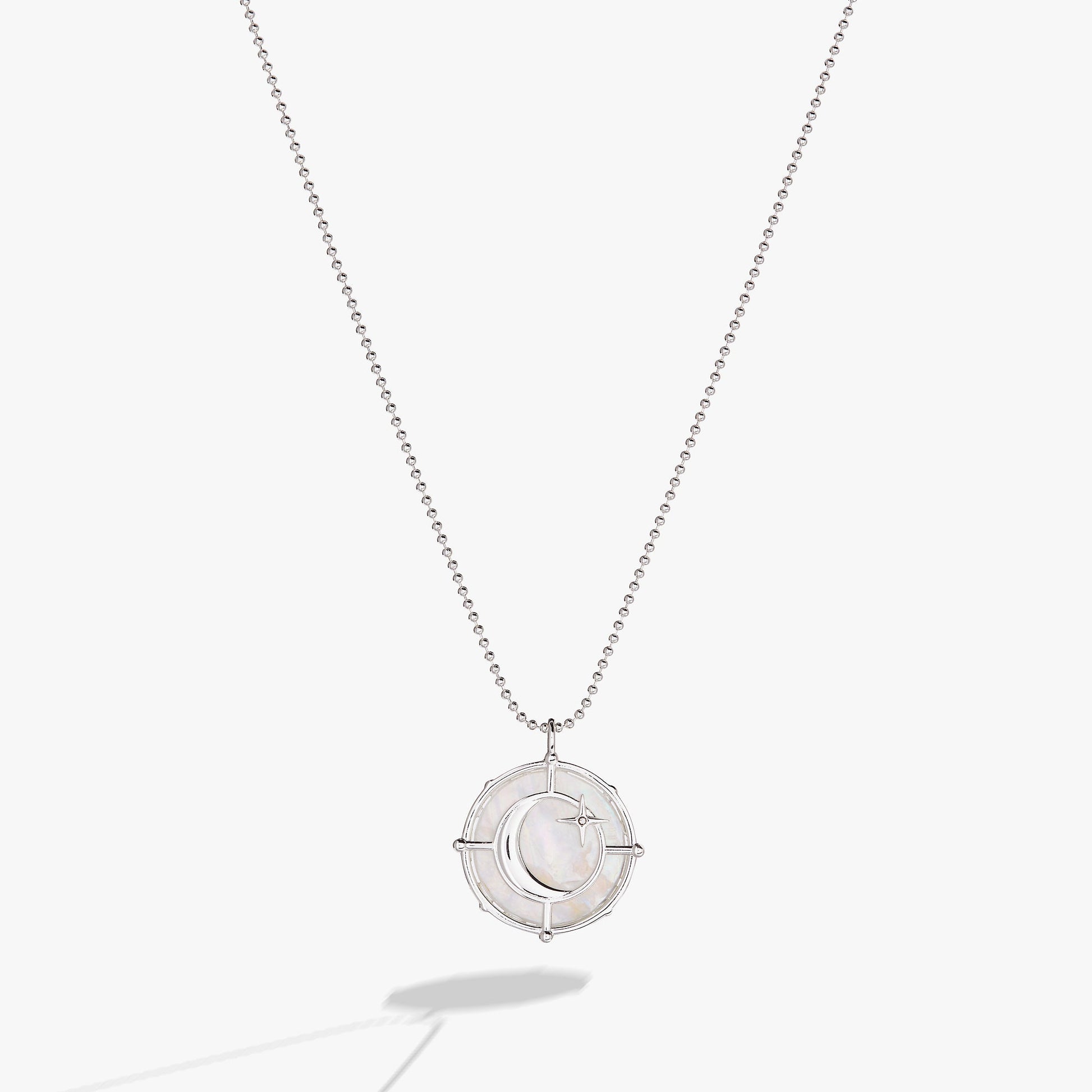 Sagittarius Zodiac Double-Sided Charm Necklace Silver