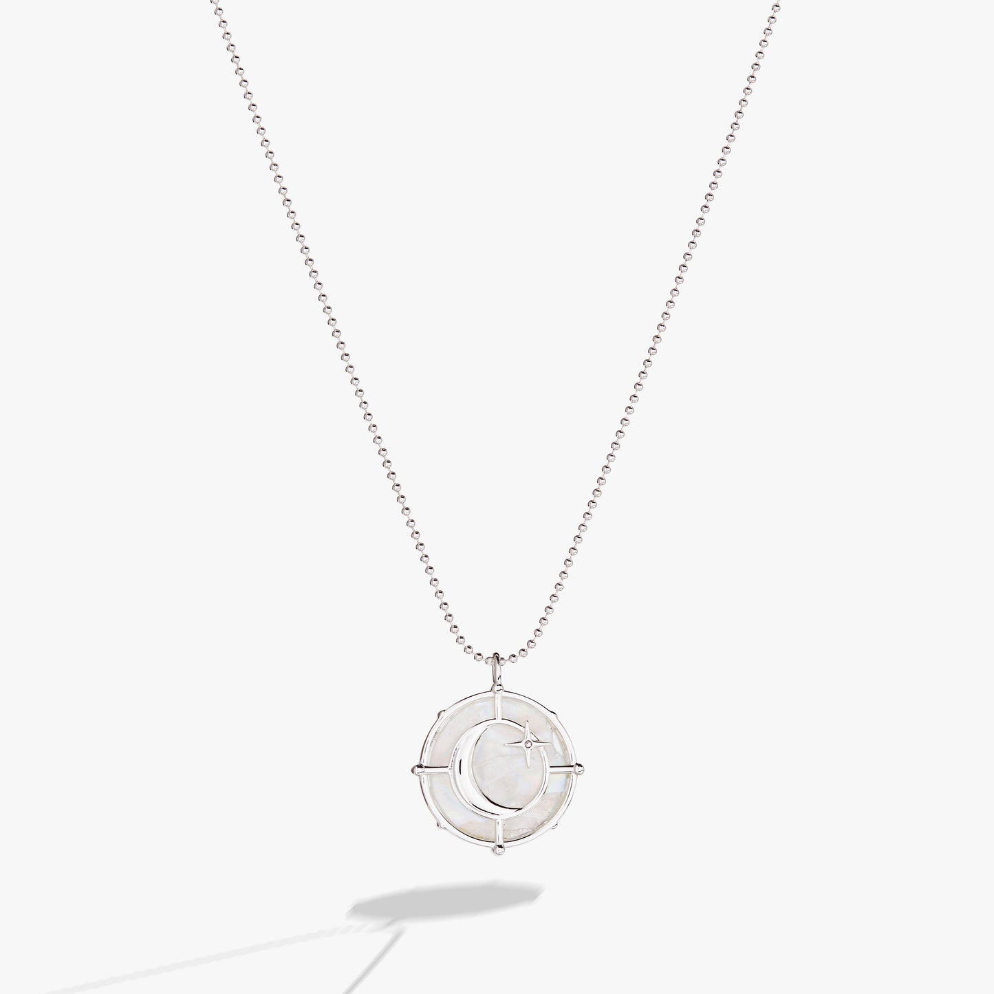 Capricorn Zodiac Double-Sided Charm Necklace Silver