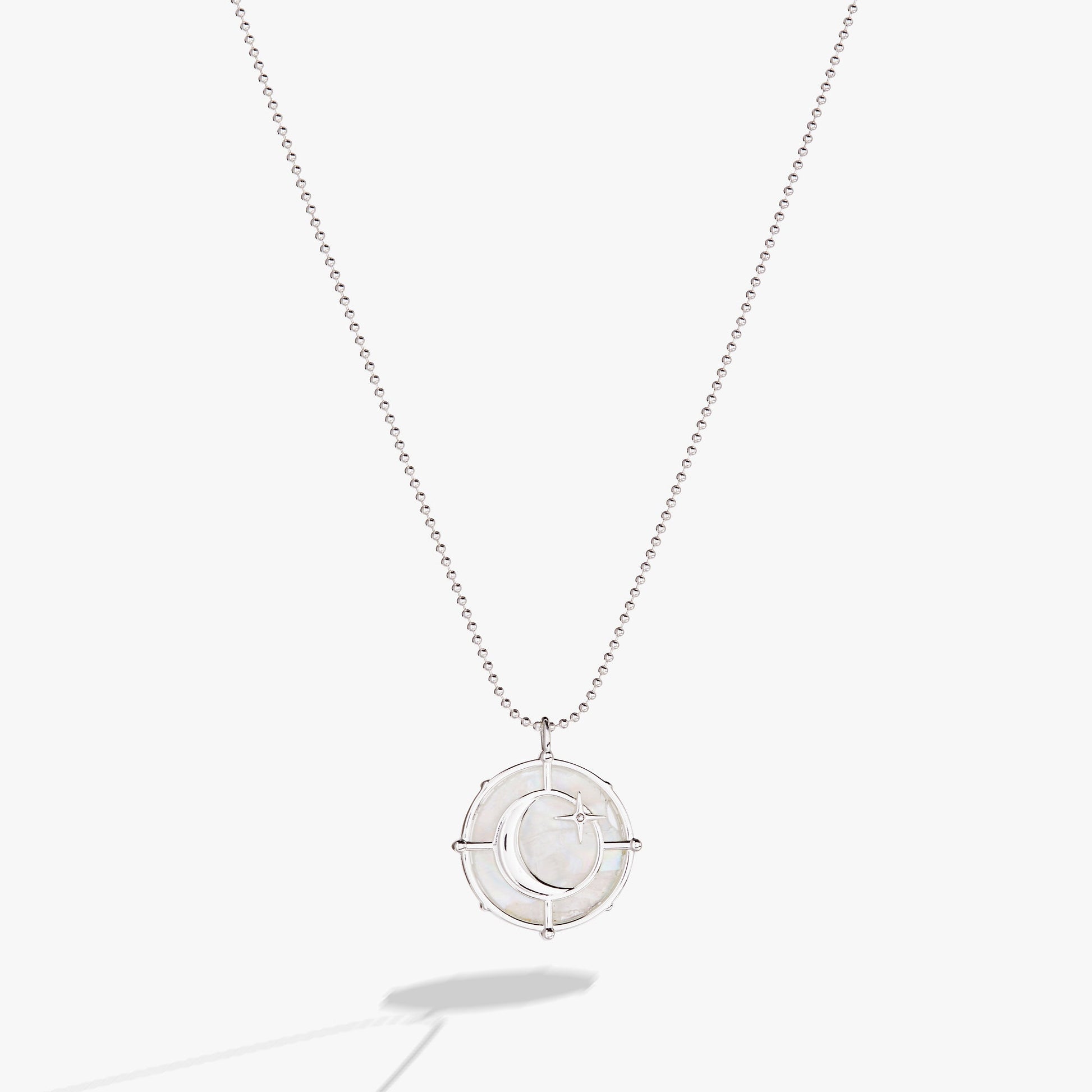 Capricorn Zodiac Double-Sided Charm Necklace Silver