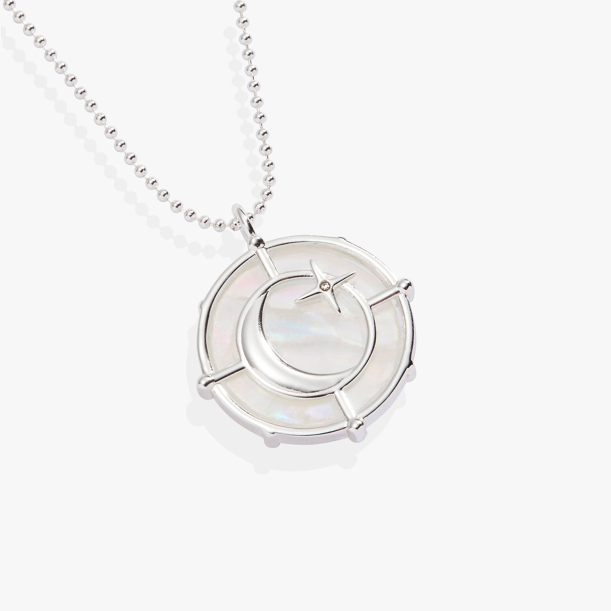 Capricorn Zodiac Double-Sided Charm Necklace Silver
