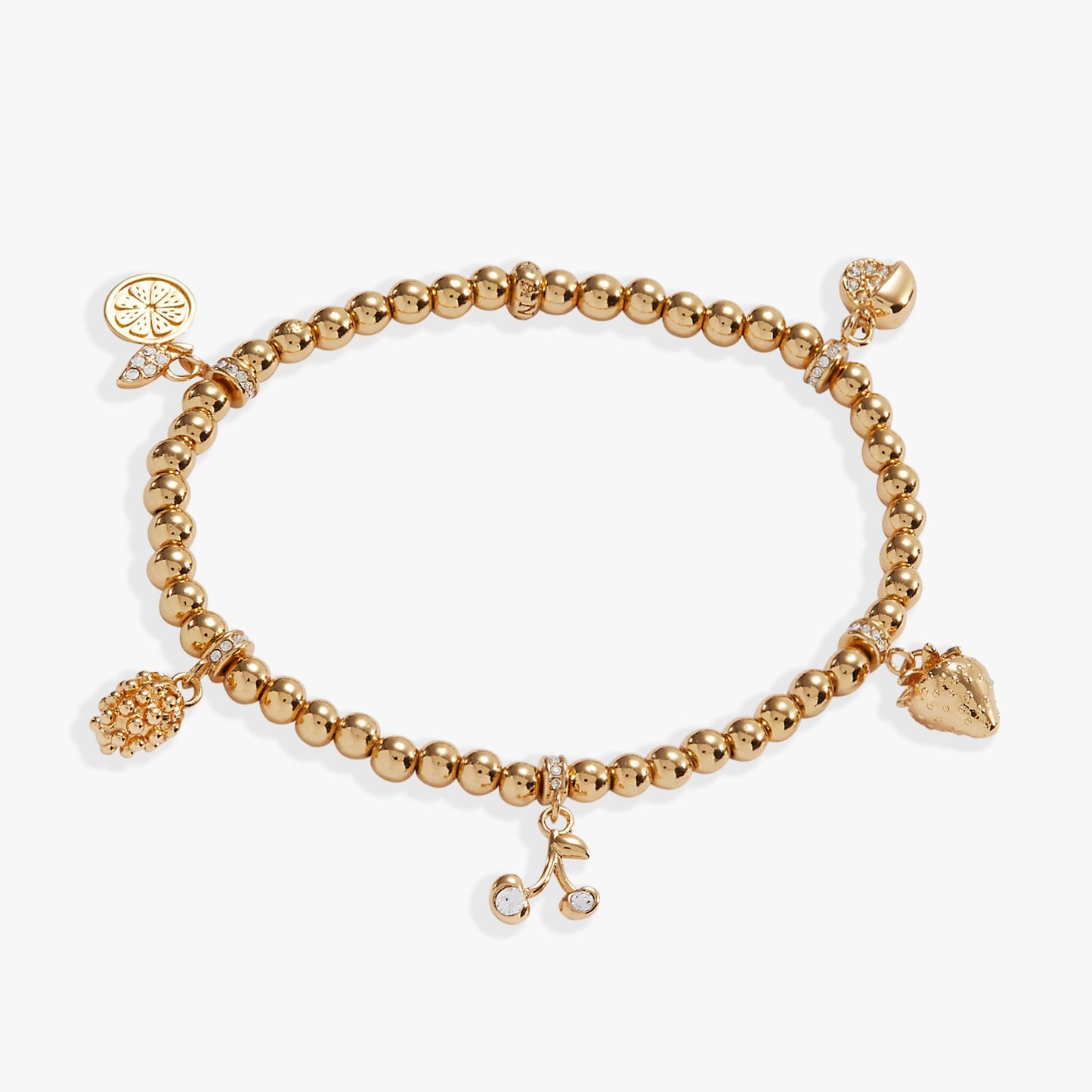 Fresh Orchard Charm Stretch Bracelet Gold