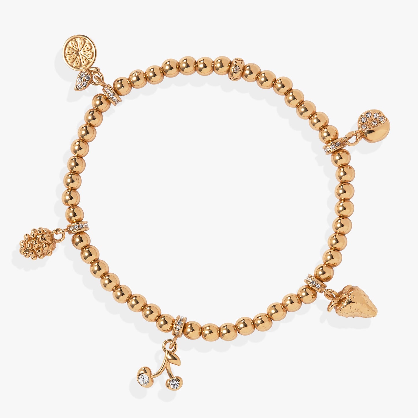 Fresh Orchard Charm Stretch Bracelet Gold