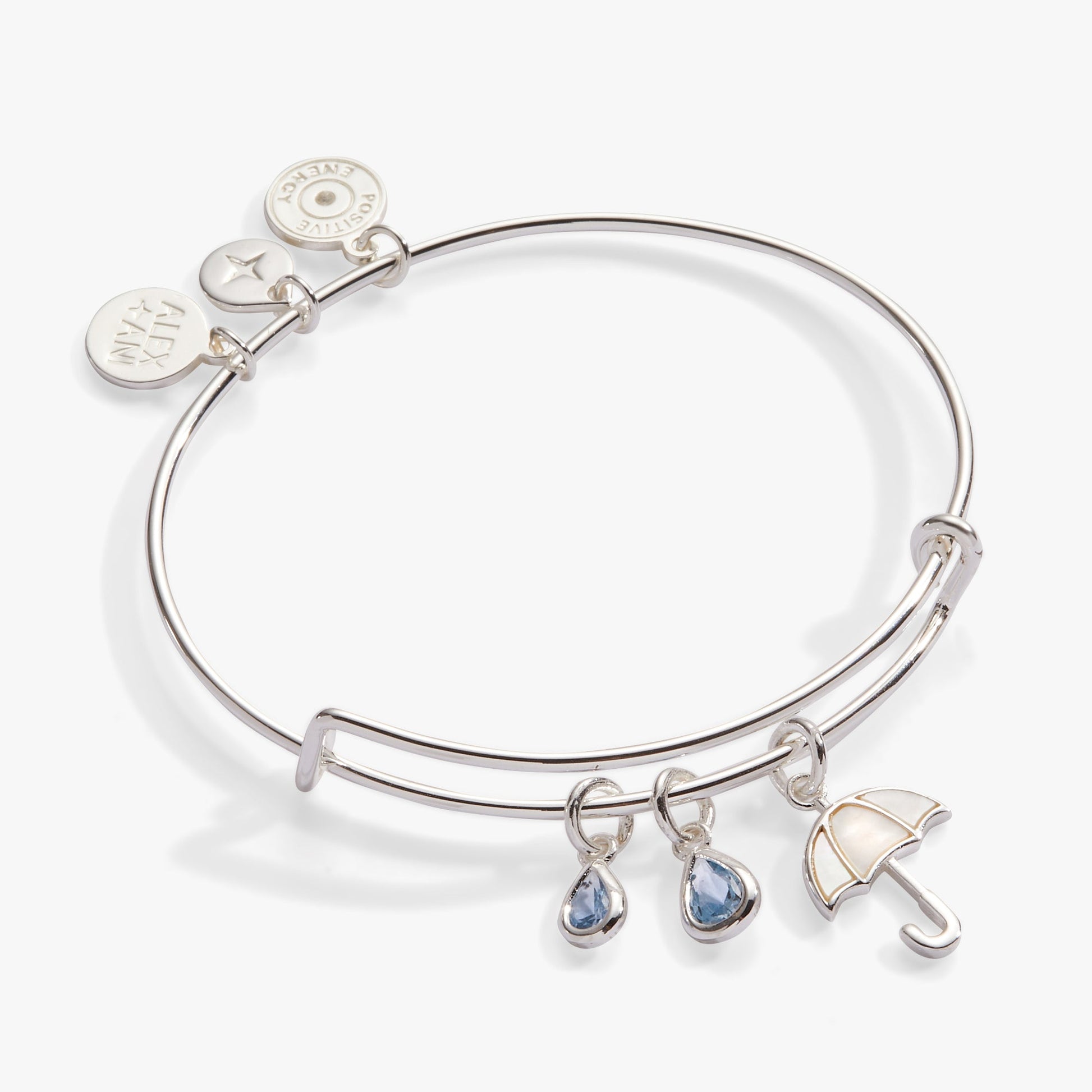 Mother of Pearl Umbrella Bangle Silver